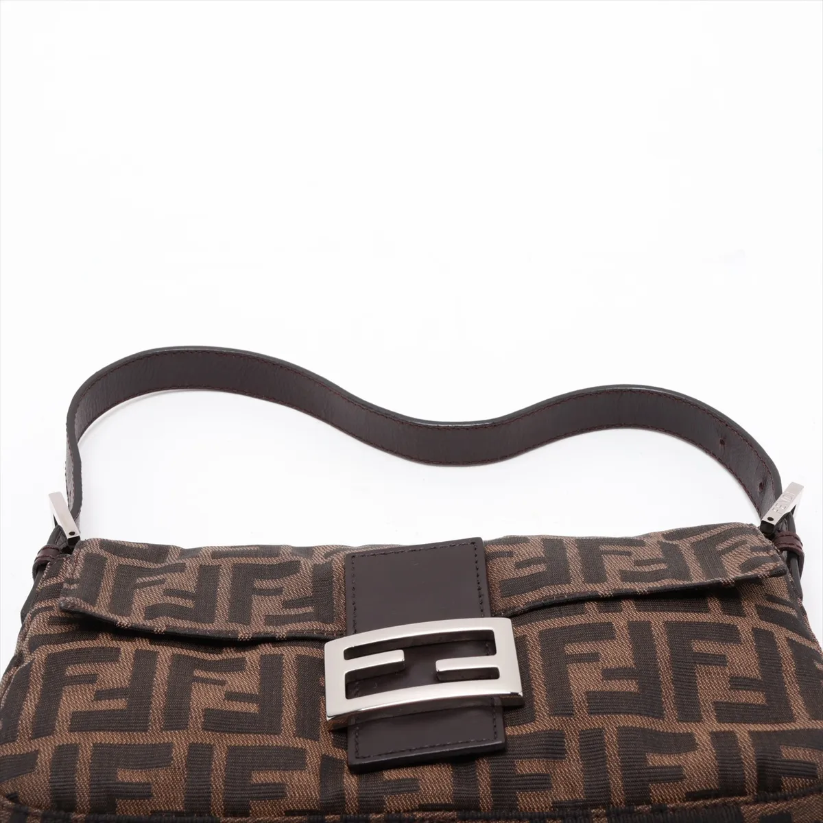 Zucca Mamma Bucket Canvas x Leather Shoulder Bag, Brown, 26424 — view 6