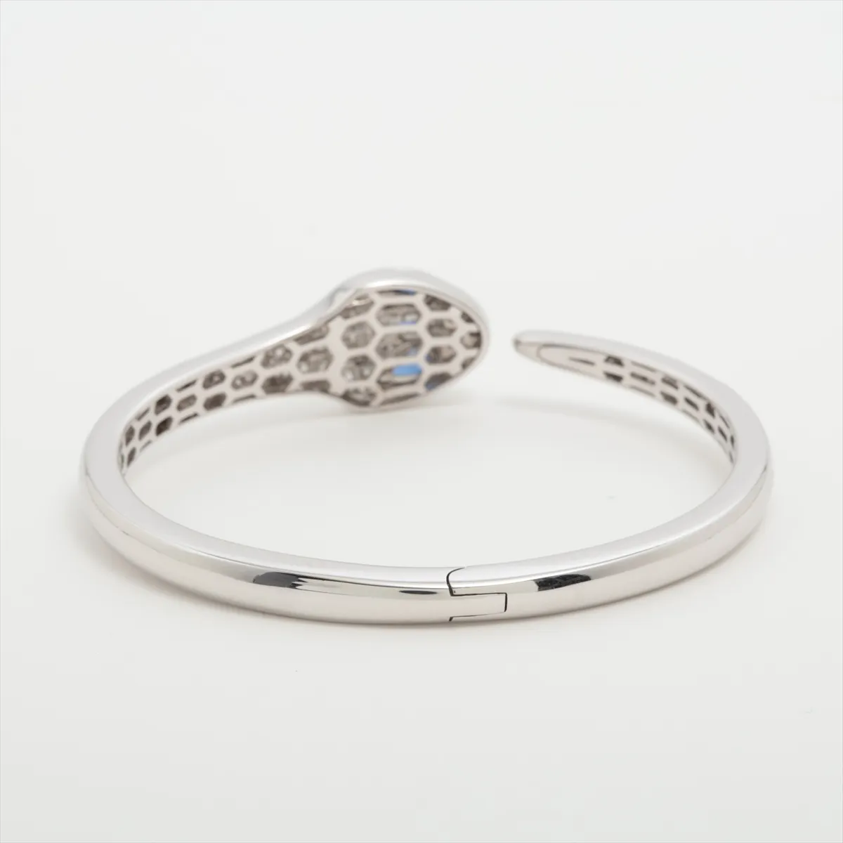 Serpenti Sapphire and Diamond Bracelet, 750 (WG), 23.5g, Size S, L26YTT, minor chipping of stone. — view 2