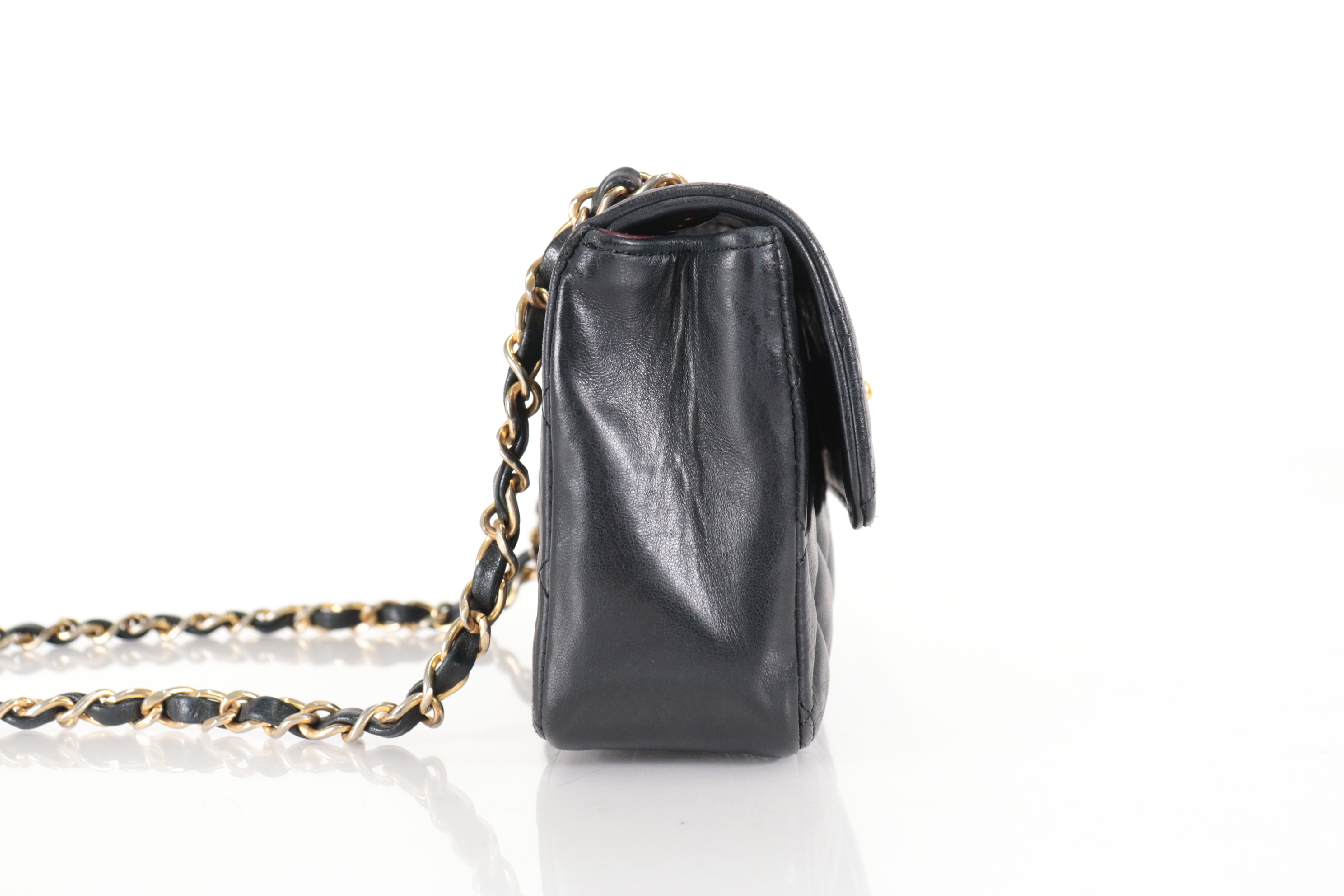 Matelassé Lambskin Mini Chain Shoulder Bag (Series 1) — view 3