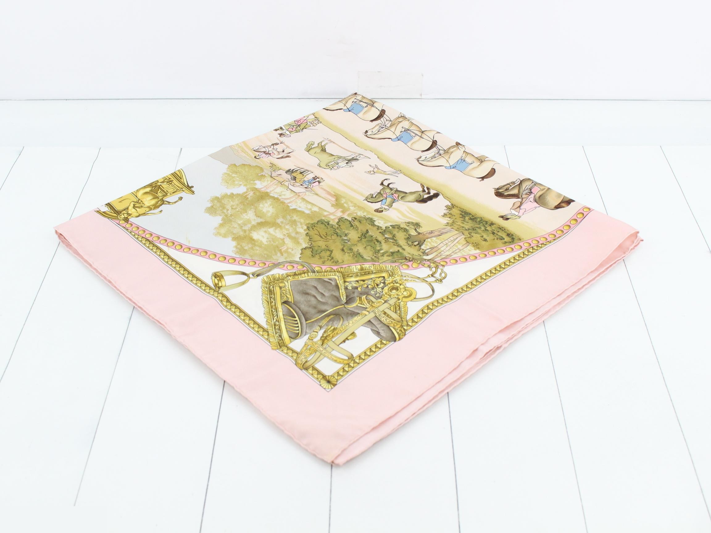 Carre 90 PRESENTATION DE CHEVAUX Silk Scarf — view 2