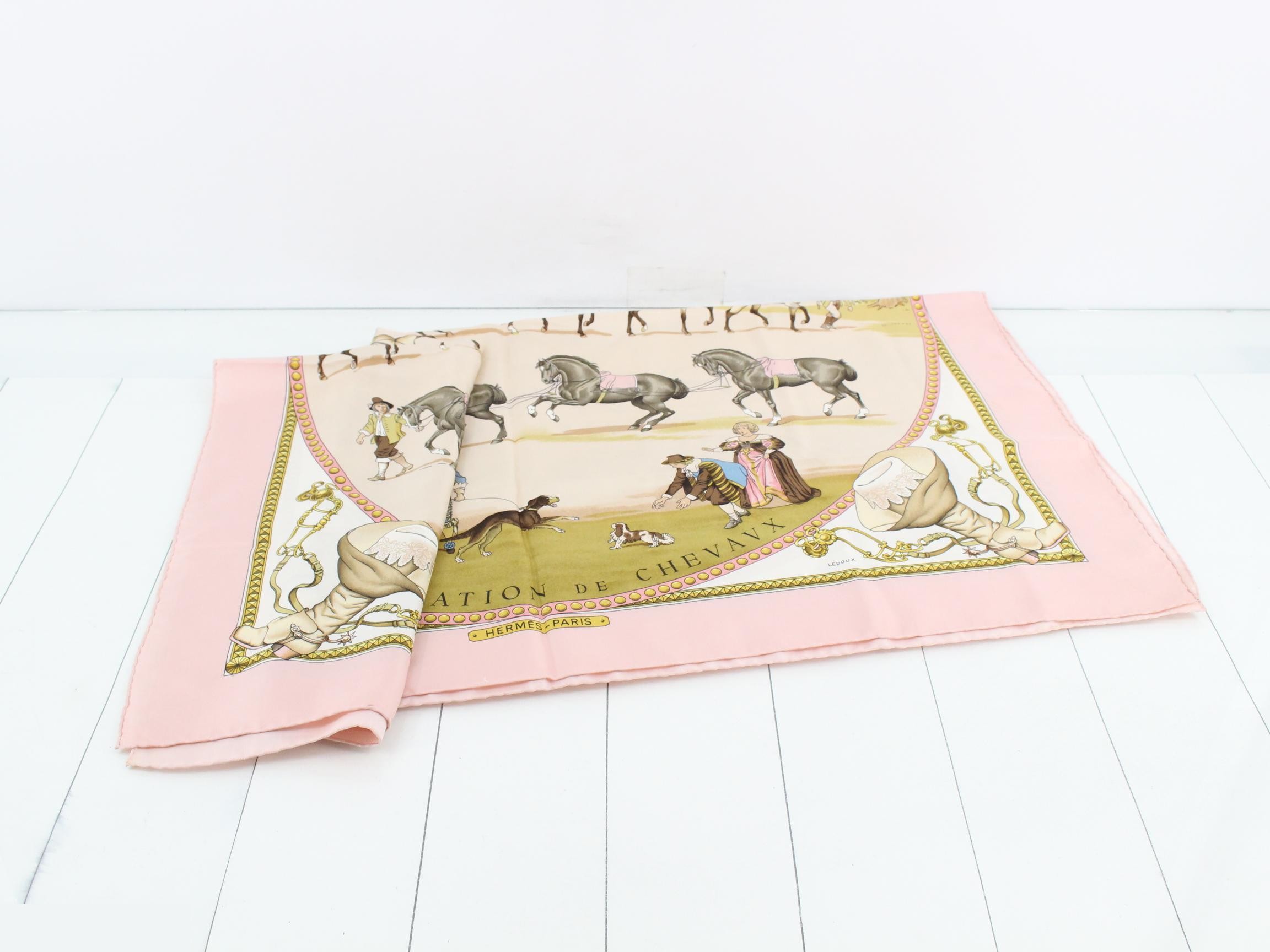 Carre 90 PRESENTATION DE CHEVAUX Silk Scarf — view 3