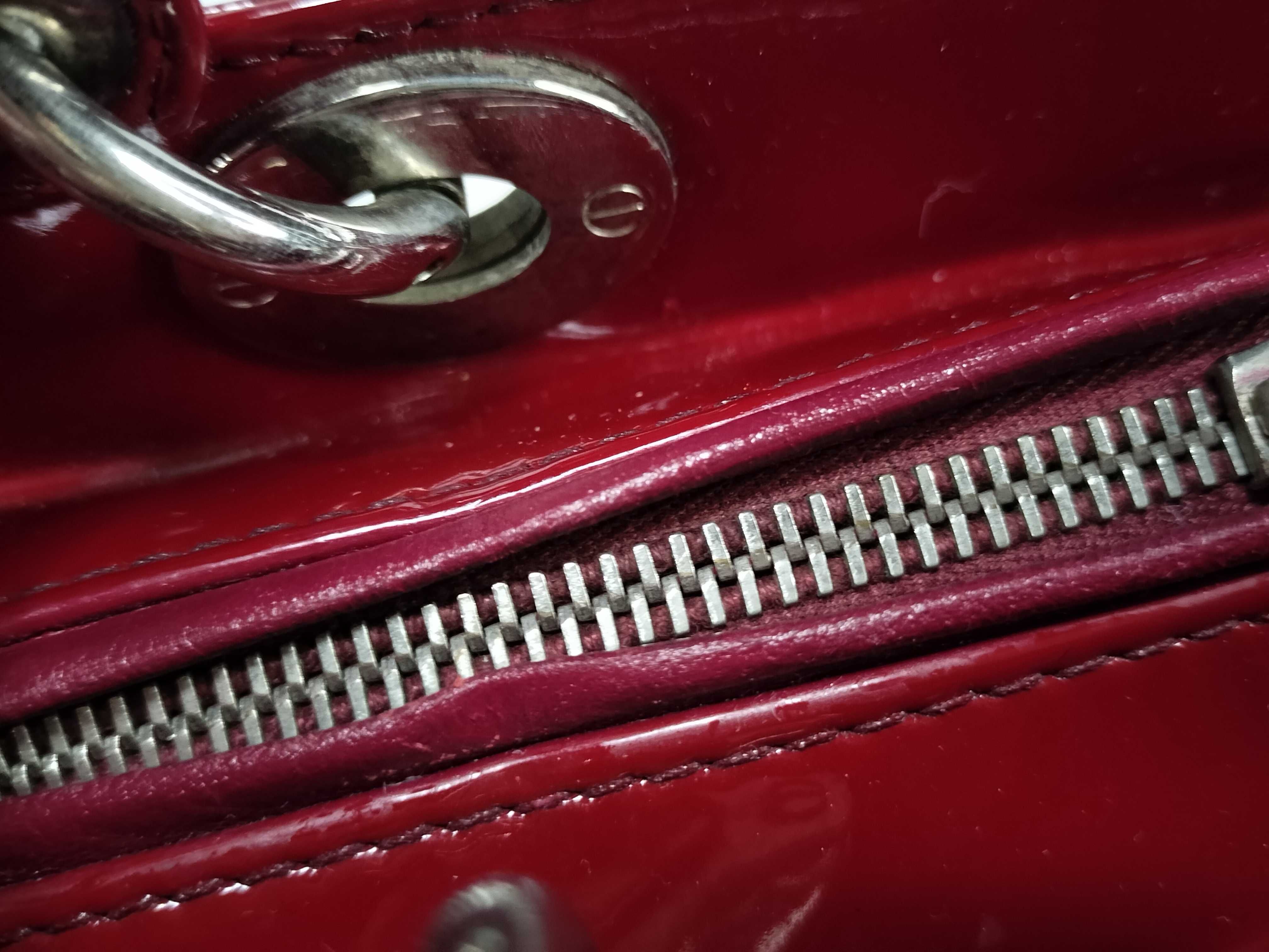 Lady Dior Cannage Large Enamel 2-Way Handbag — view 6