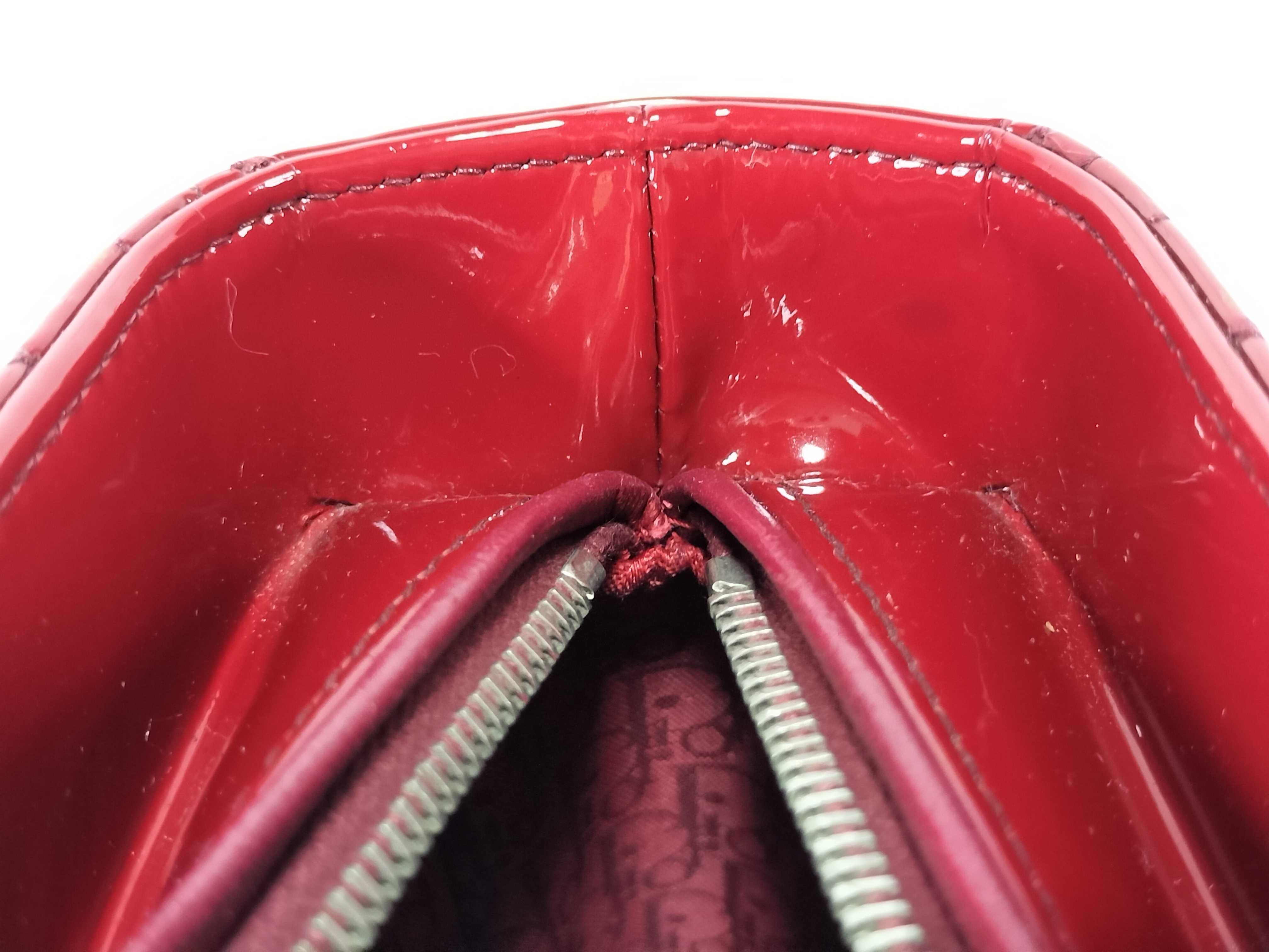 Lady Dior Cannage Large Enamel 2-Way Handbag — view 9