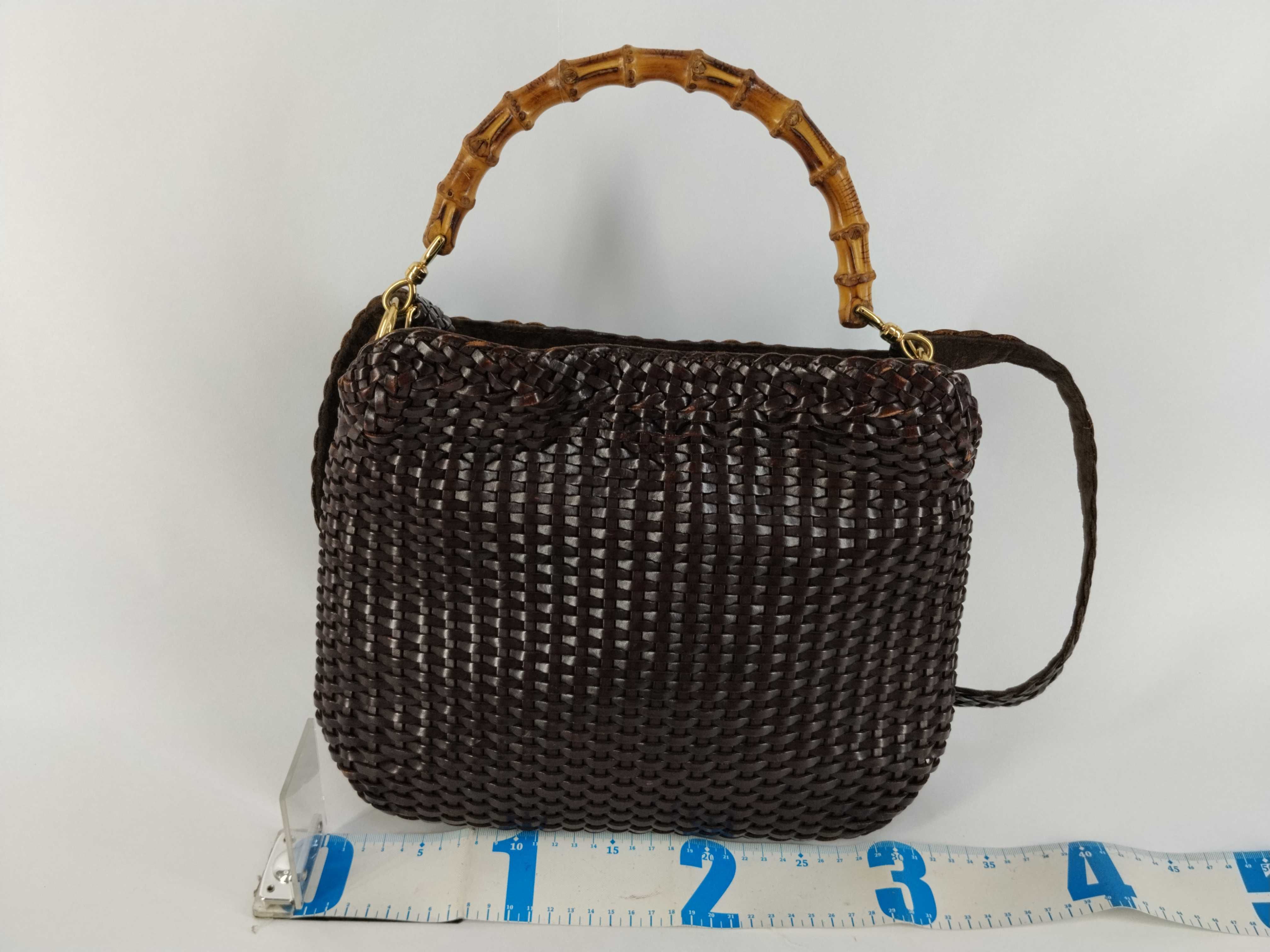 Bamboo Gucci Bangoo Woven 2-way Handbag Shoulder Bag Handbag — view 2