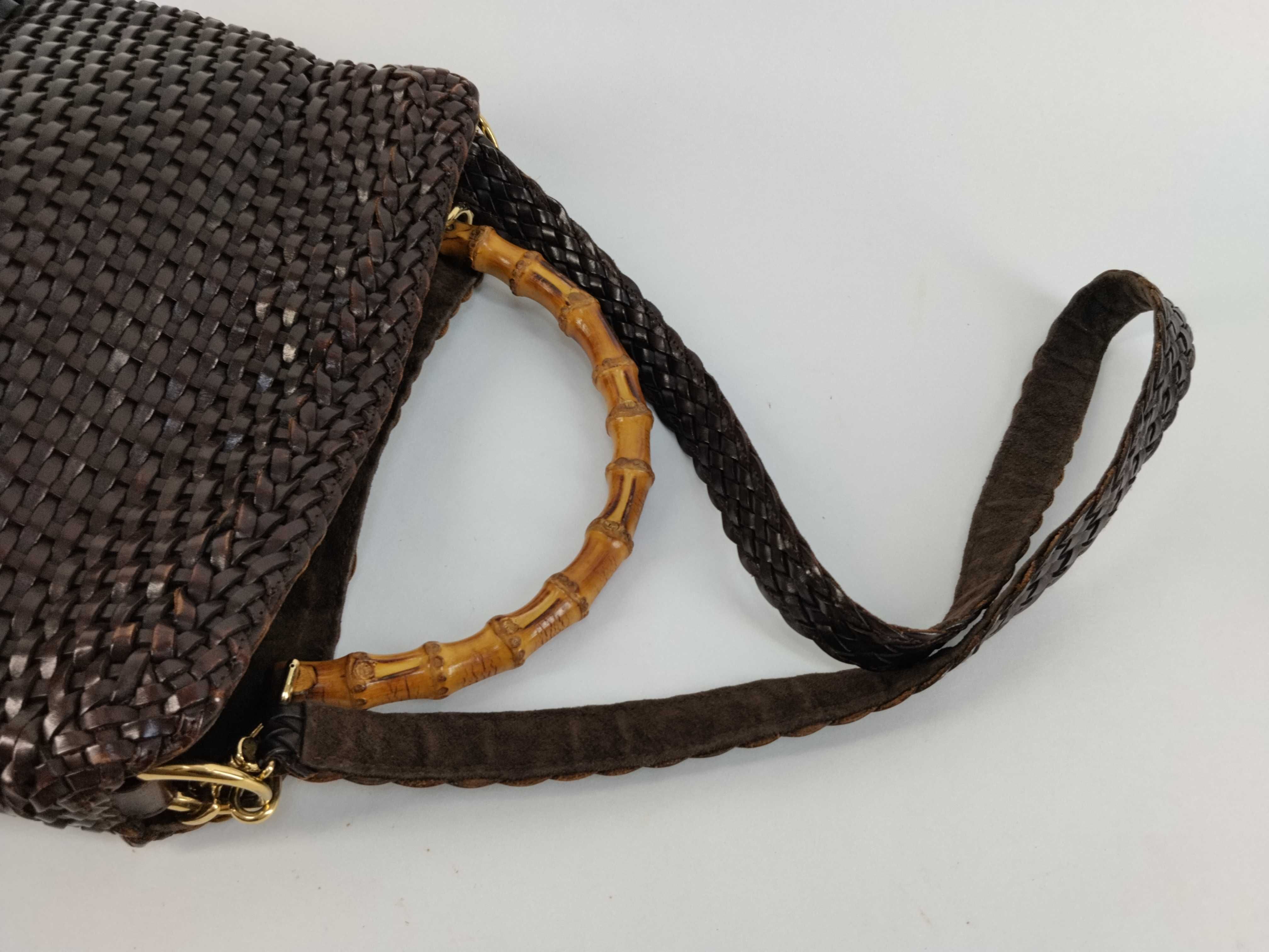 Bamboo Gucci Bangoo Woven 2-way Handbag Shoulder Bag Handbag — view 3