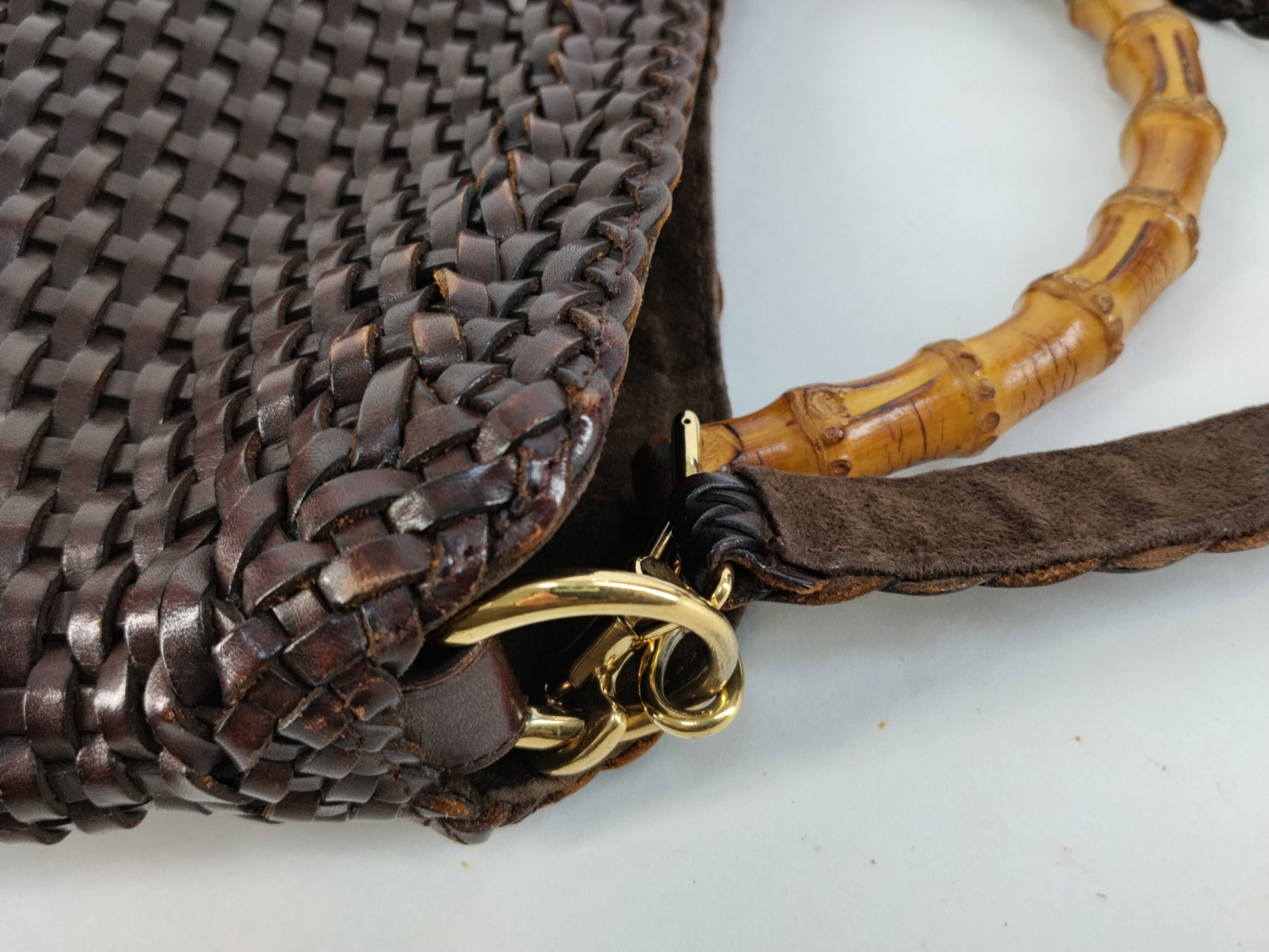 Bamboo Gucci Bangoo Woven 2-way Handbag Shoulder Bag Handbag — view 5