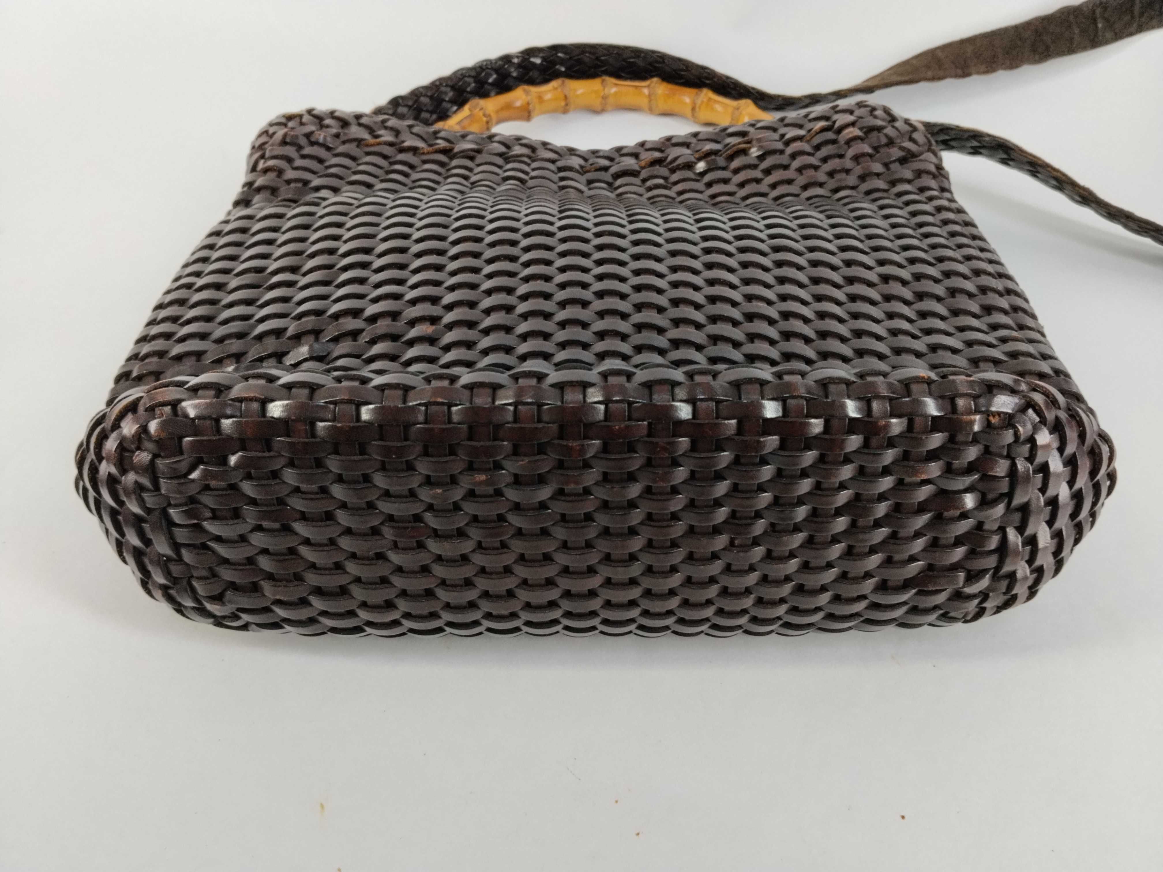 Bamboo Gucci Bangoo Woven 2-way Handbag Shoulder Bag Handbag — view 7