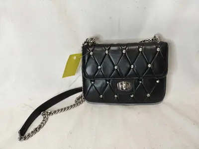 Studded Quilted Silver Chain Bag Shoulder Bag