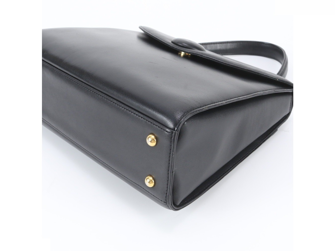Leather handbag, genuine leather, black — view 5