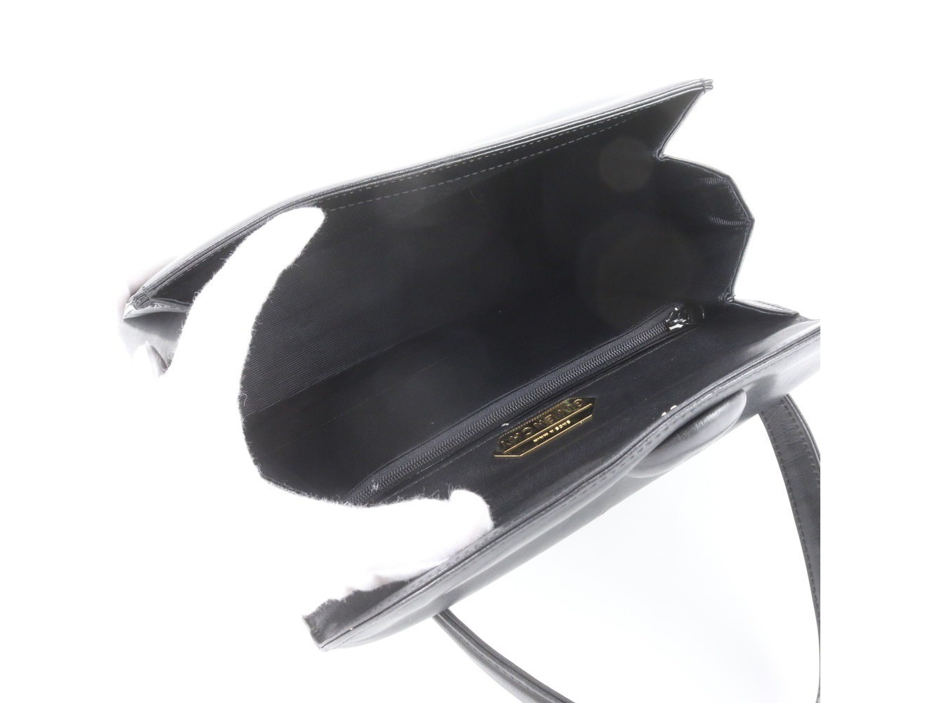 Leather handbag, genuine leather, black — view 7