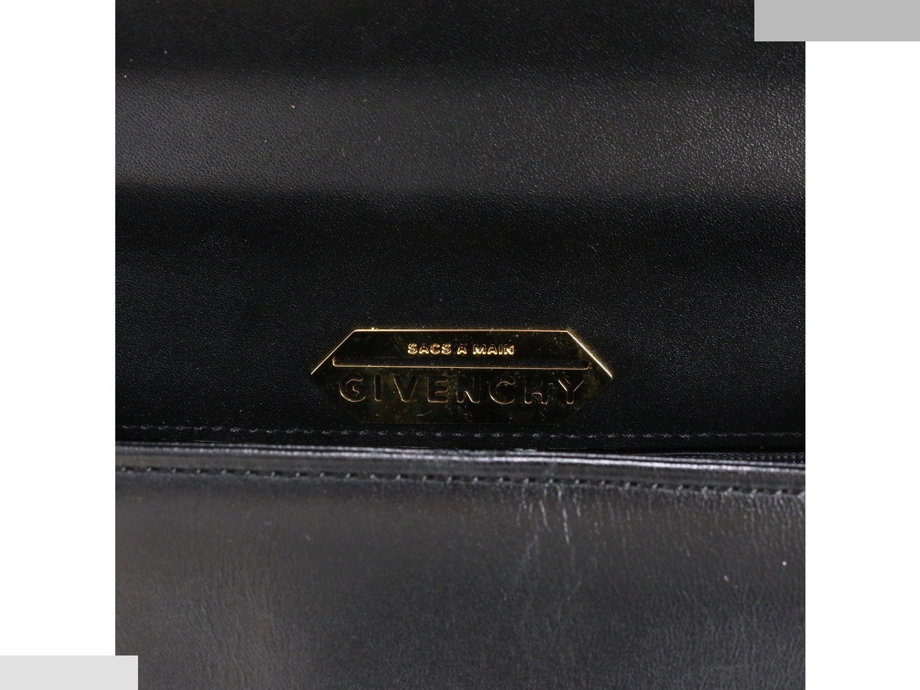 Leather handbag, genuine leather, black — view 8