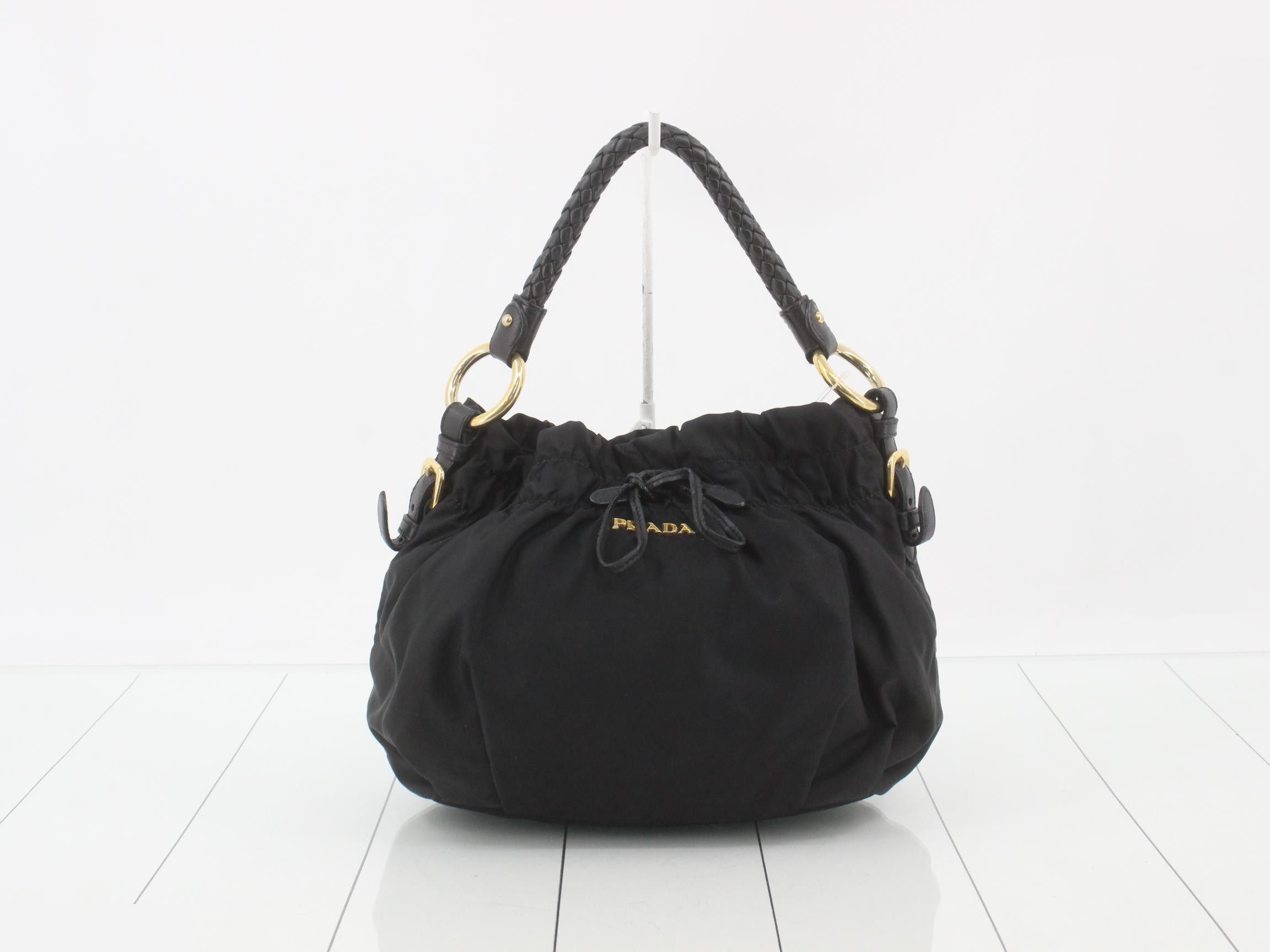 Handbag, nylon, black