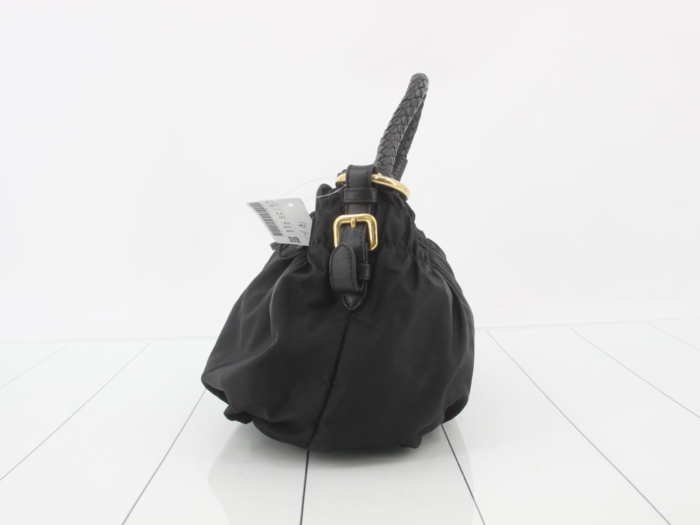 Handbag, nylon, black — view 3