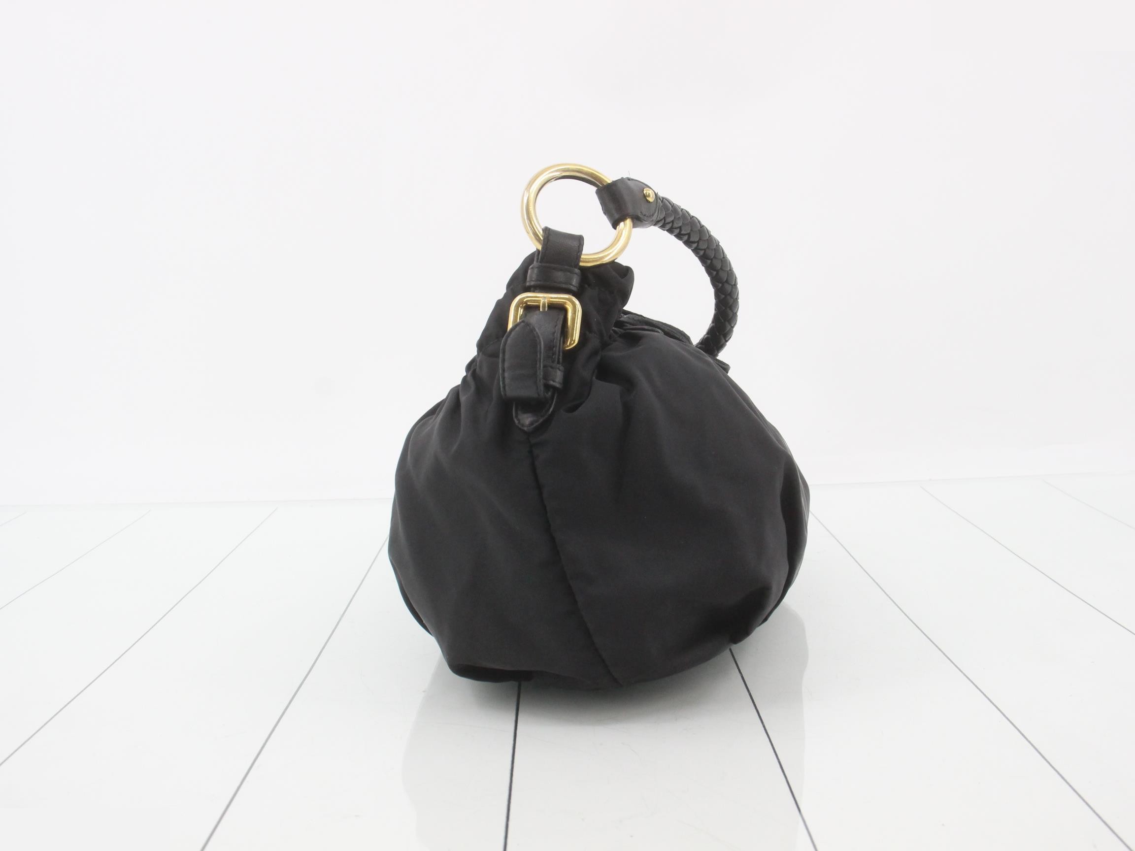 Handbag, nylon, black — view 4