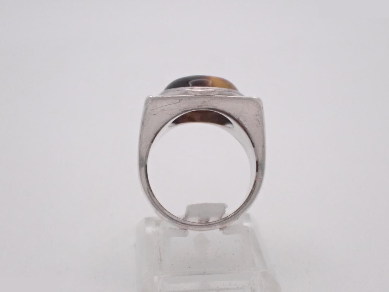 LV Chevalier Tiger Eye Ring, 925/23.0g, #19 — view 3