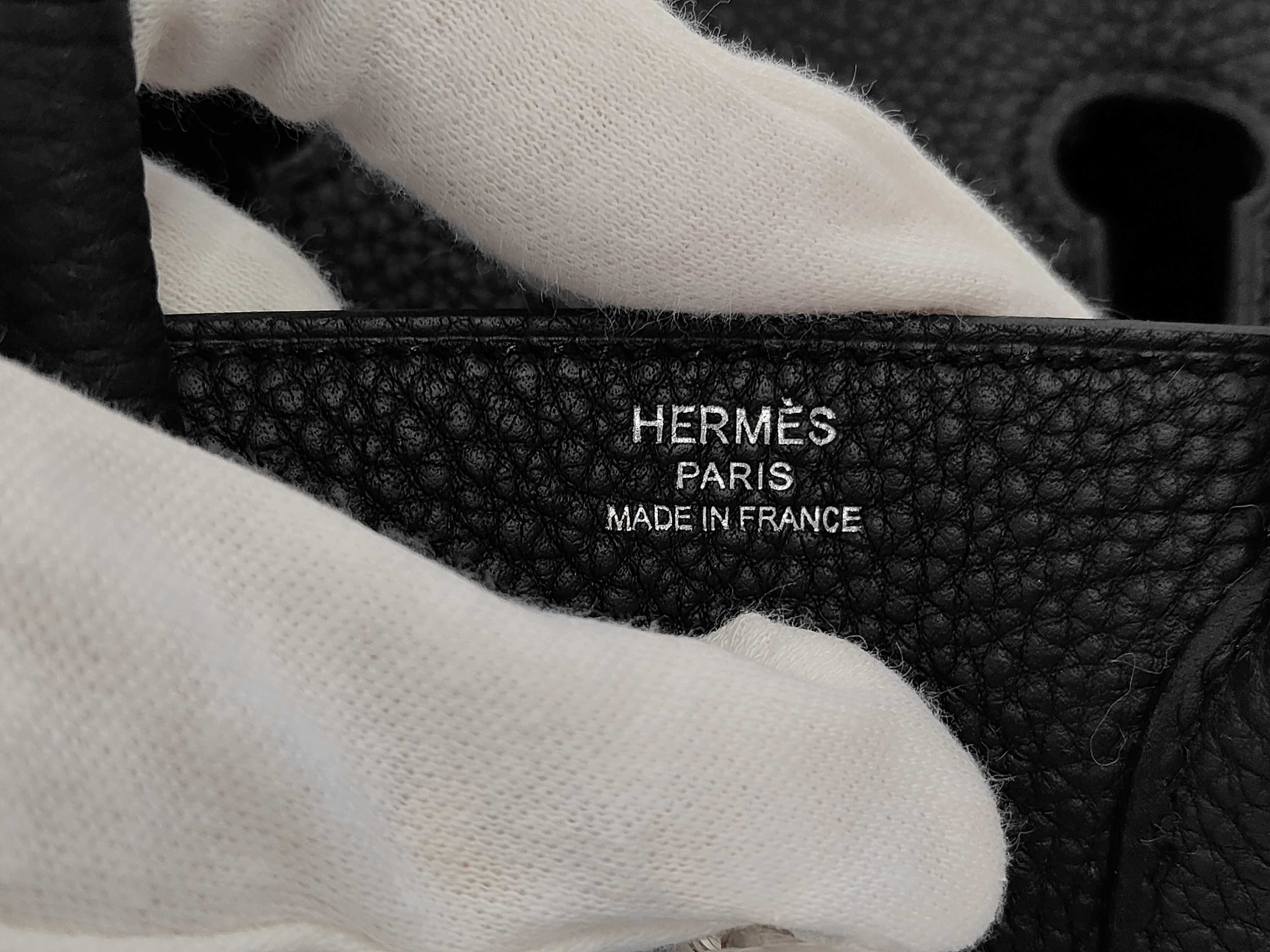 Birkin 25 Togo Black Silver Hardware G Stamp Handbag — view 11