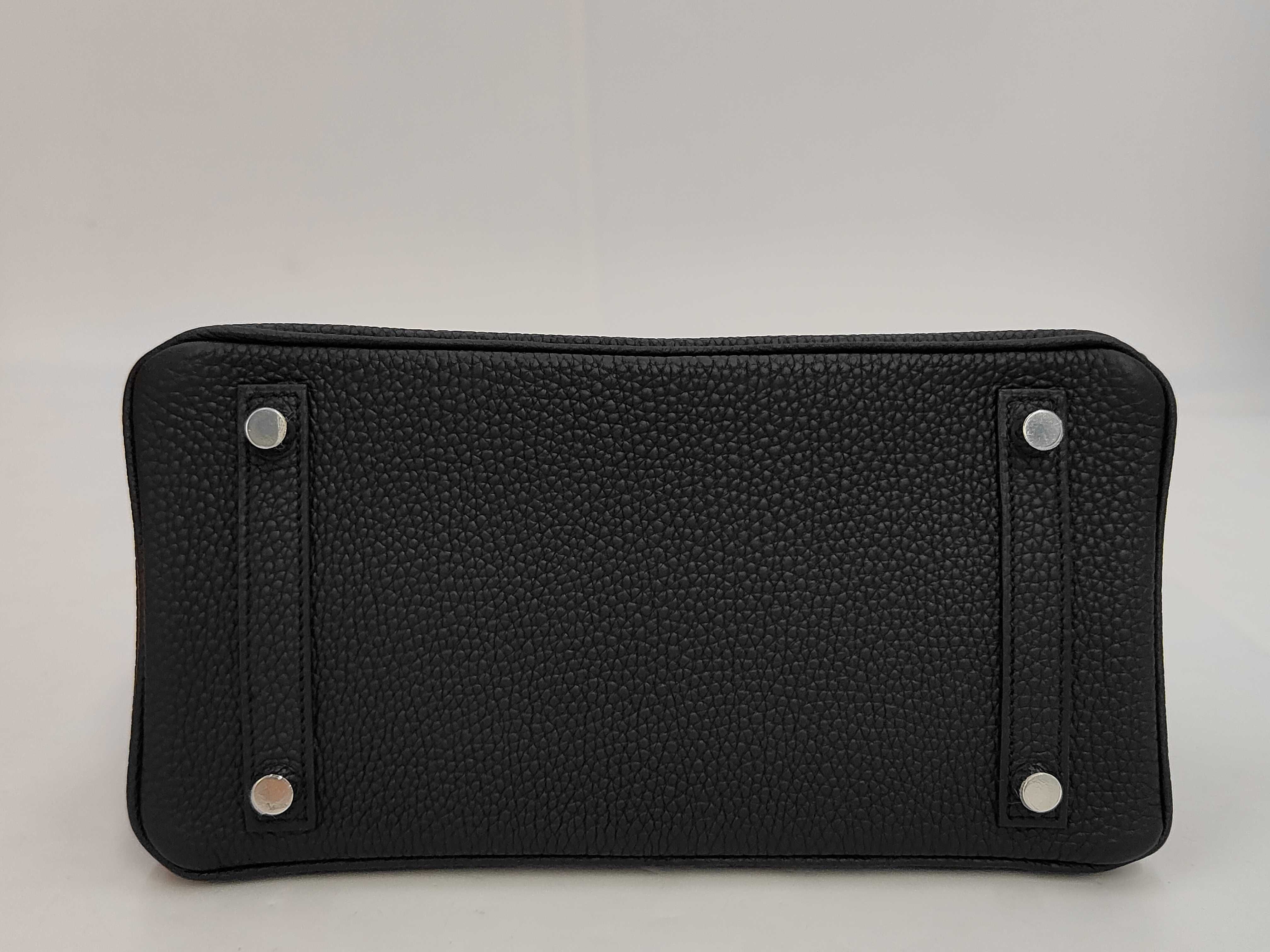 Birkin 25 Togo Black Silver Hardware G Stamp Handbag — view 4