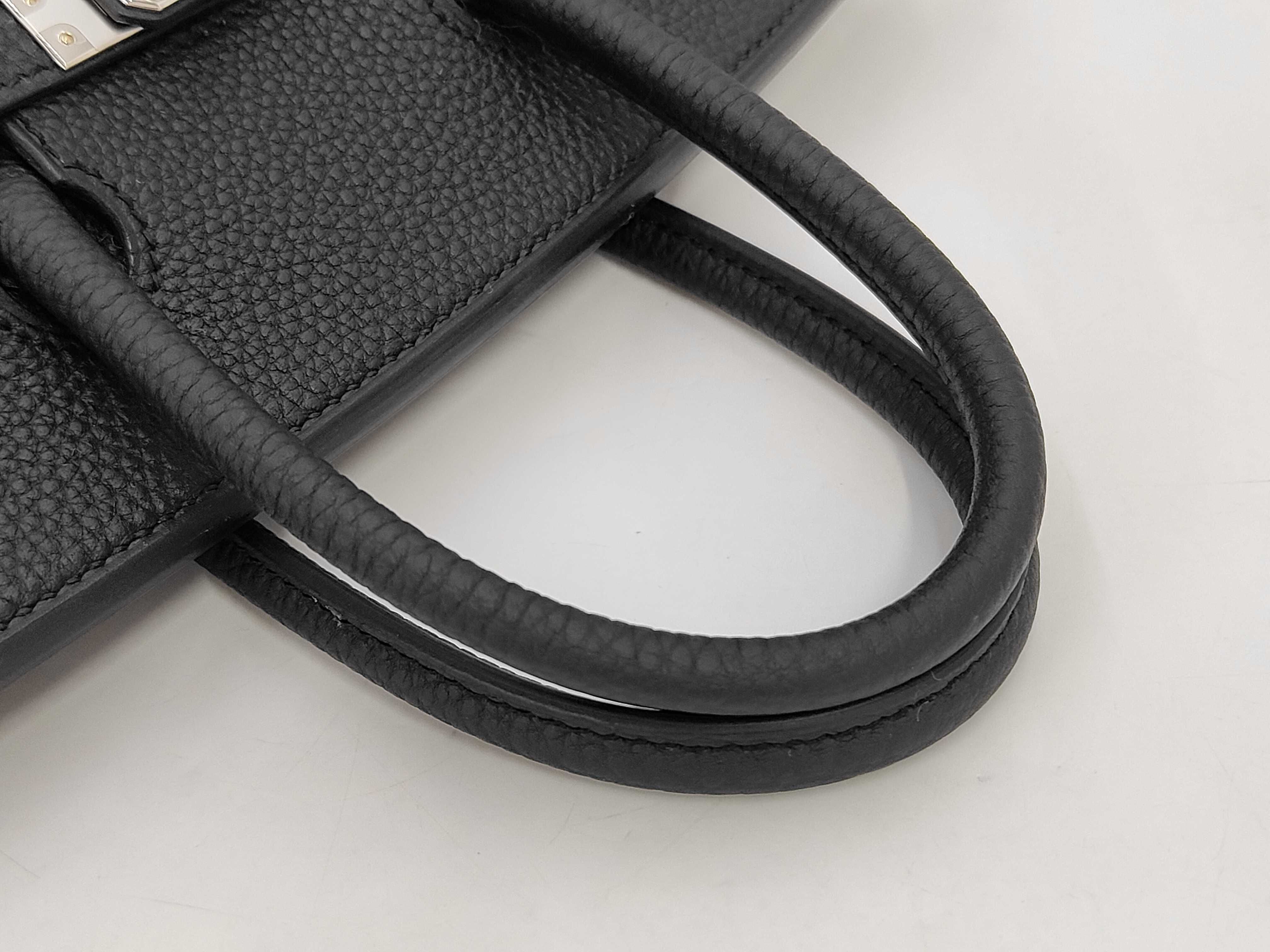 Birkin 25 Togo Black Silver Hardware G Stamp Handbag — view 5