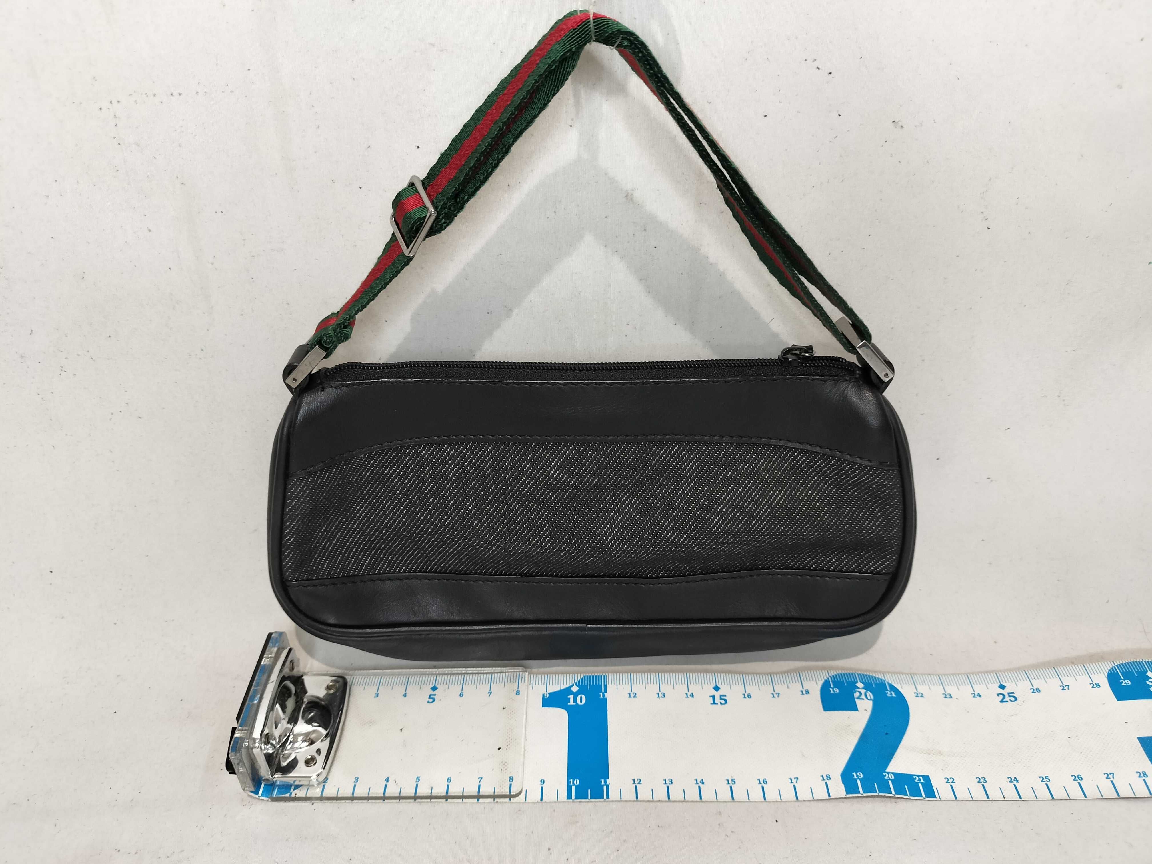 Denim Sherry Line Mini Handbag Accessory Pouch Handbag — view 3