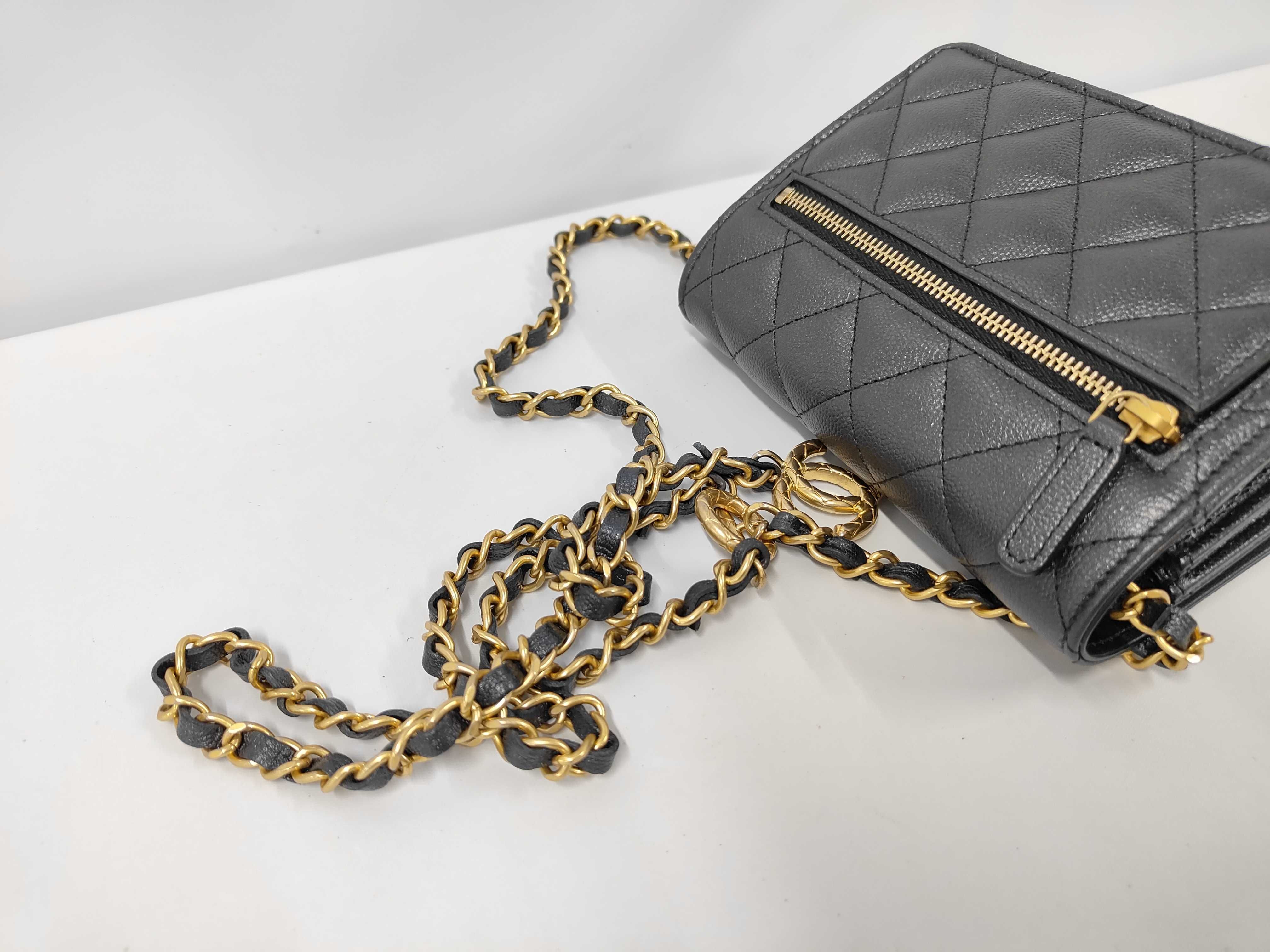 Caviar Skin Matelassé Chain Shoulder Bag — view 5
