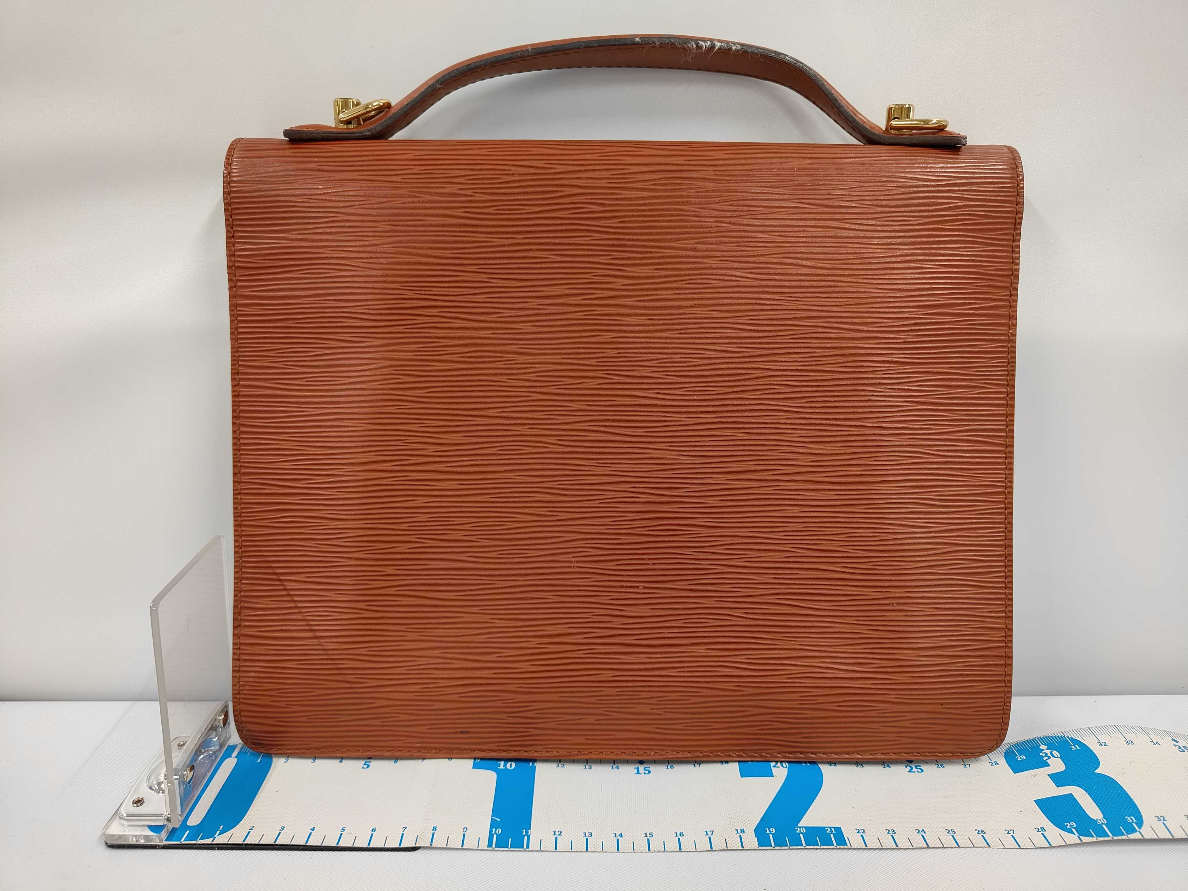 Epi Monceau handbag, brown, no strap, SR1904. — view 2