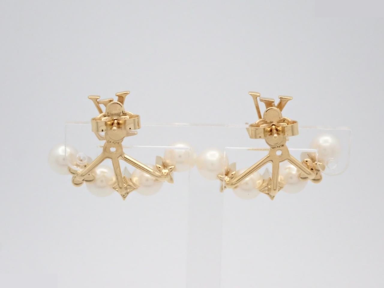 Mini Gram Pearl Earrings — view 2