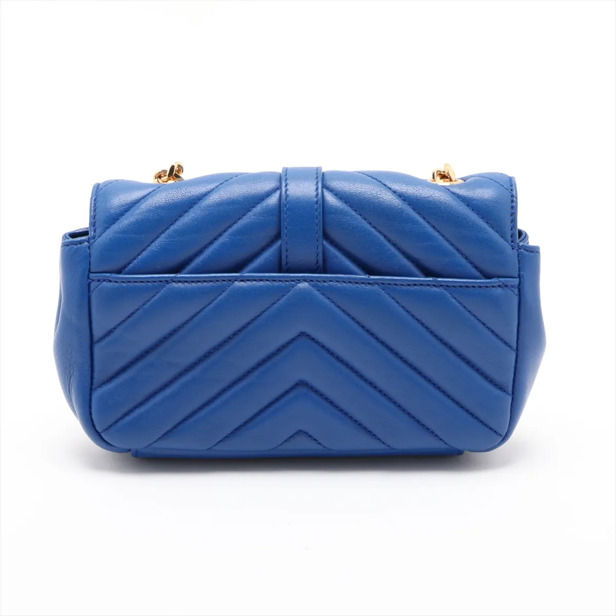 Classic Baby Chai Leather Chain Shoulder Bag, Blue, 399289 — view 2