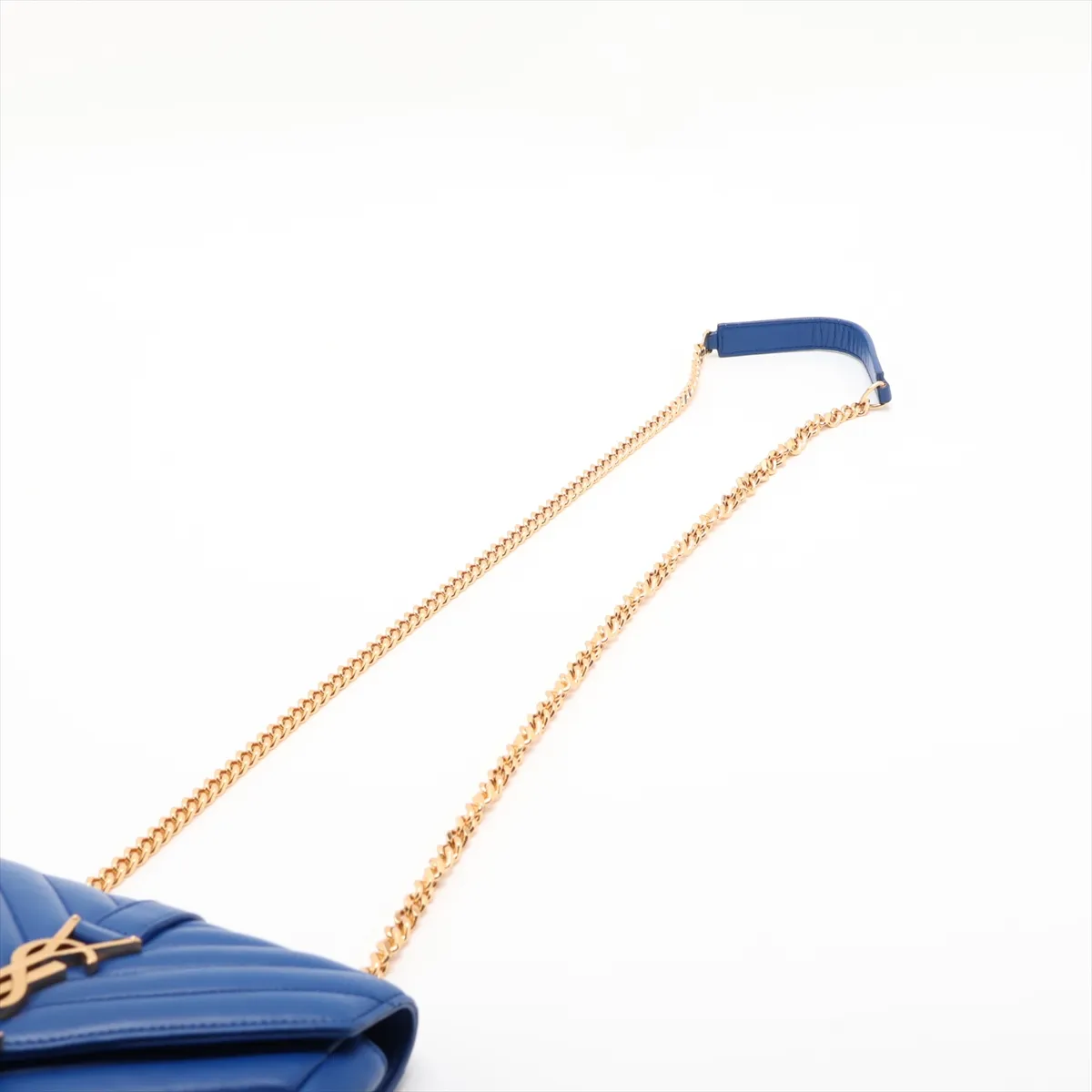 Classic Baby Chai Leather Chain Shoulder Bag, Blue, 399289 — view 5