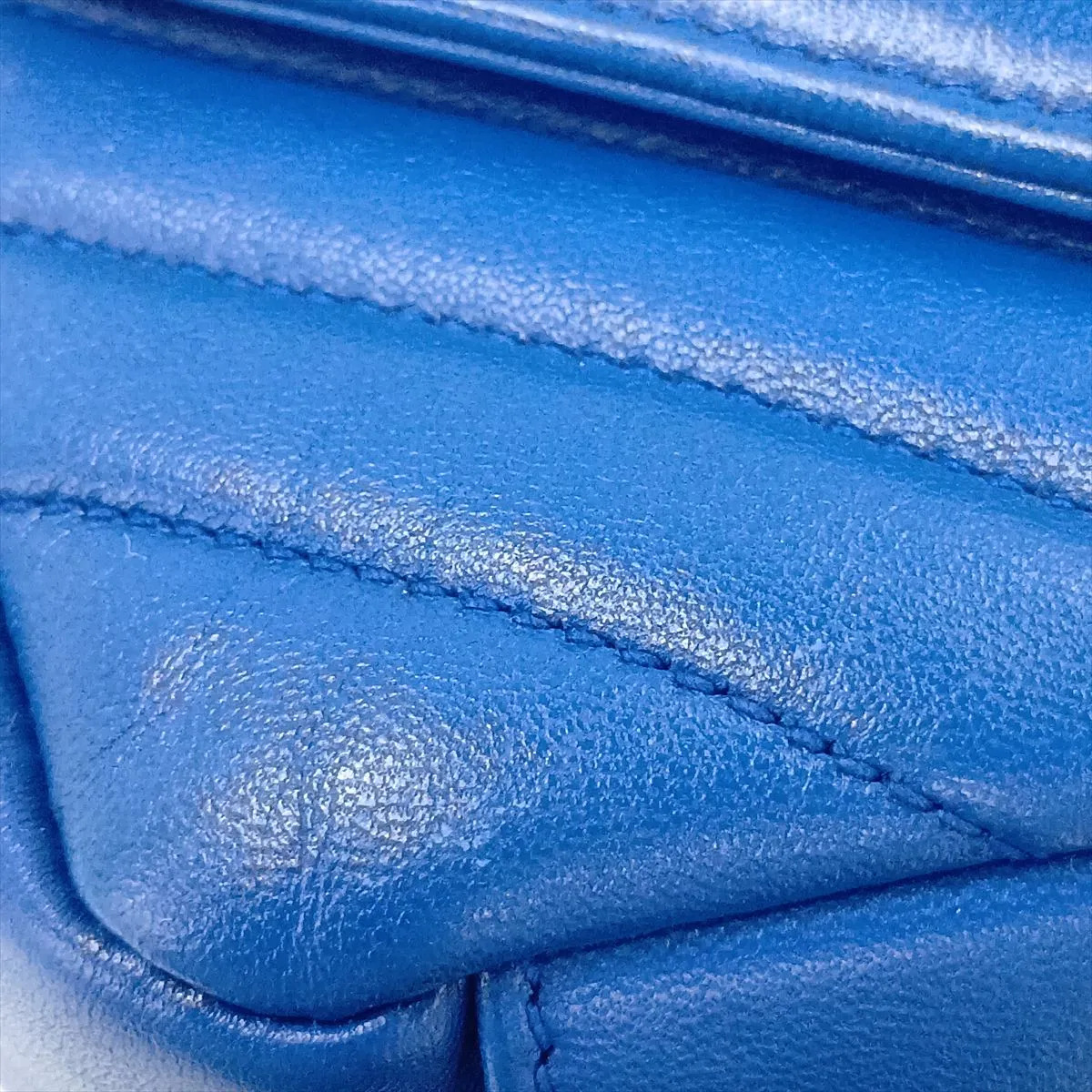 Classic Baby Chai Leather Chain Shoulder Bag, Blue, 399289 — view 10