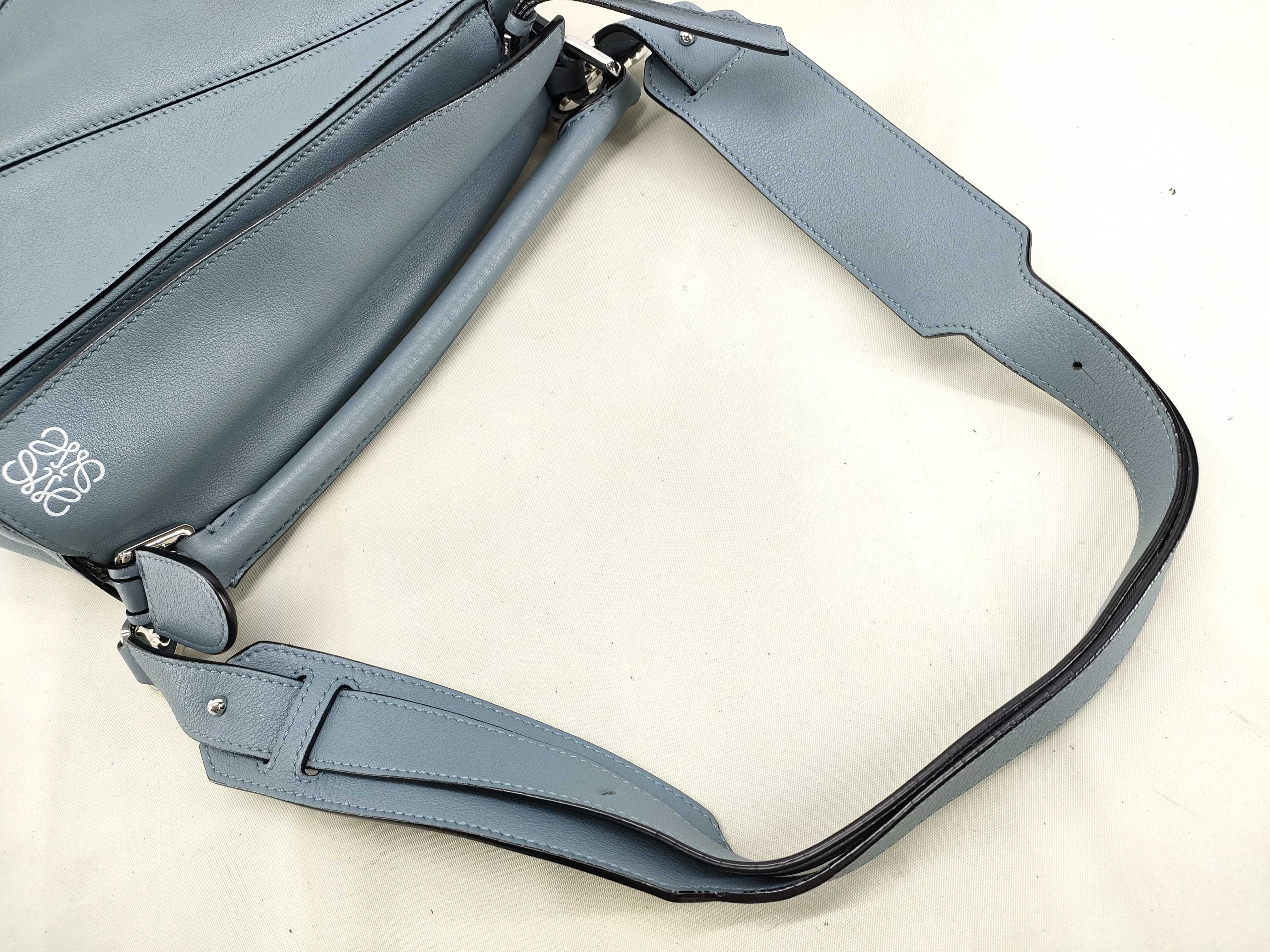 Blue Calf Puzzle Bag, Size S — view 6