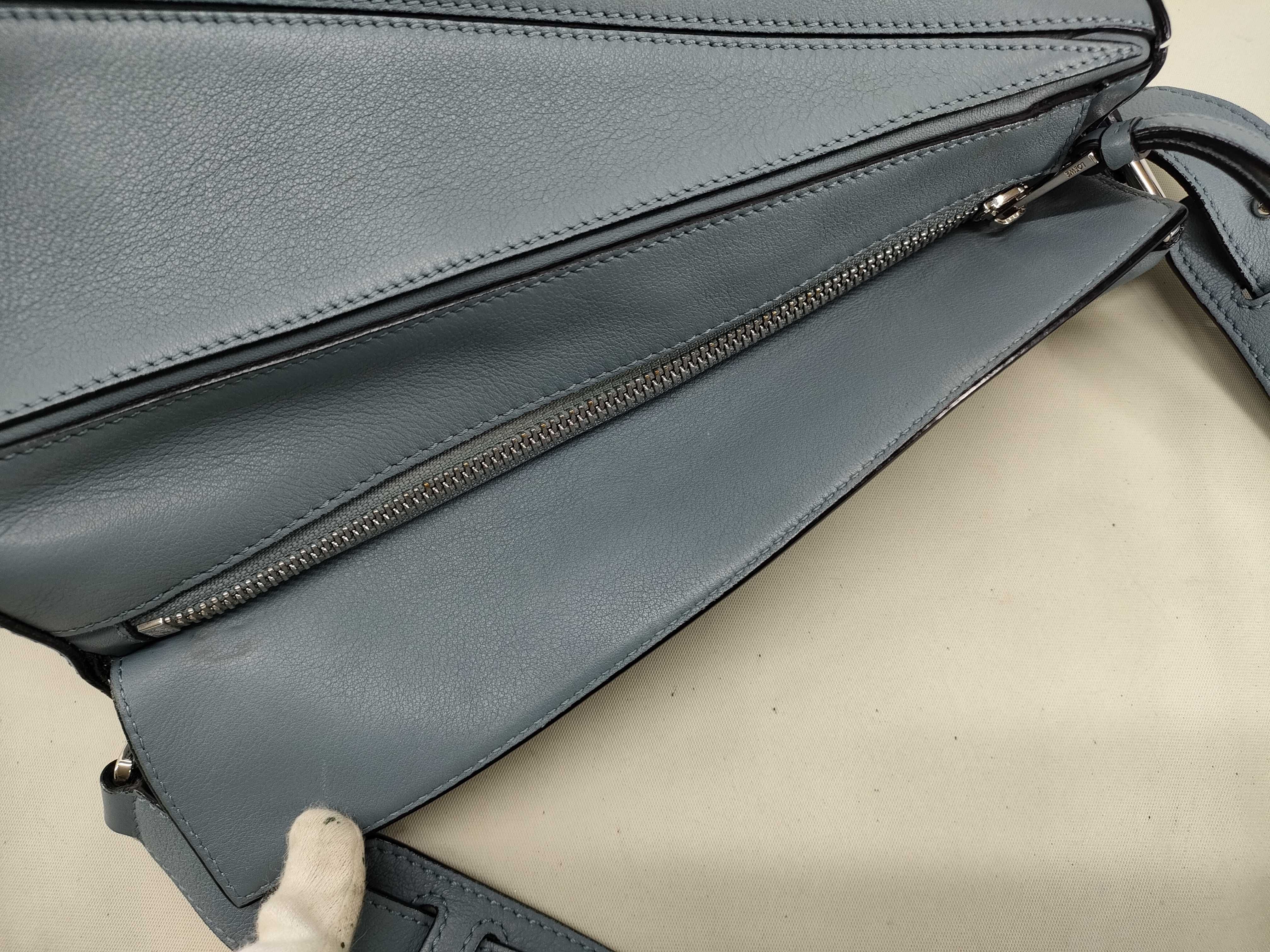 Blue Calf Puzzle Bag, Size S — view 9