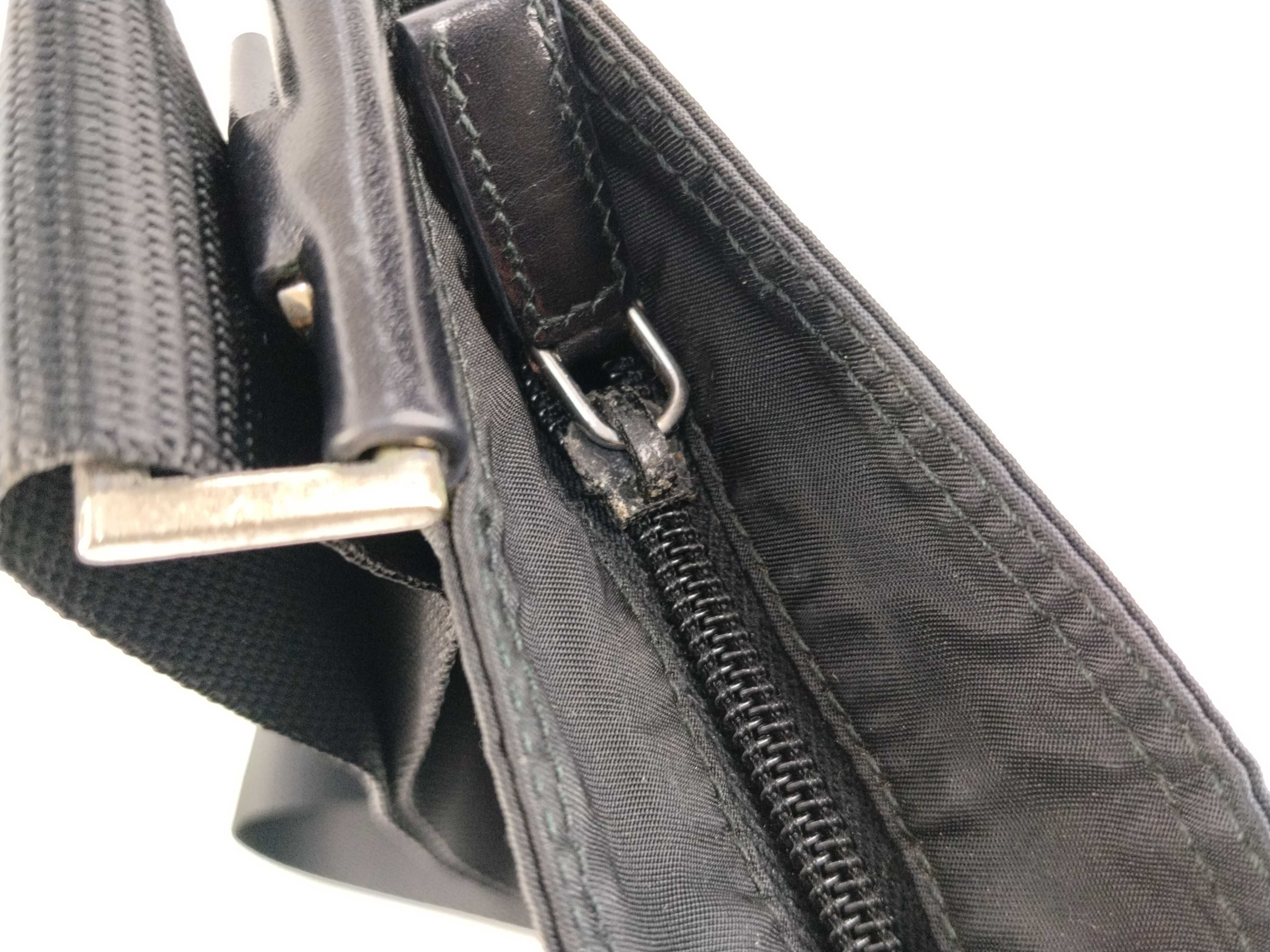 Nylon Shoulder Bag, Black Nylon Shoulder Bag — view 12