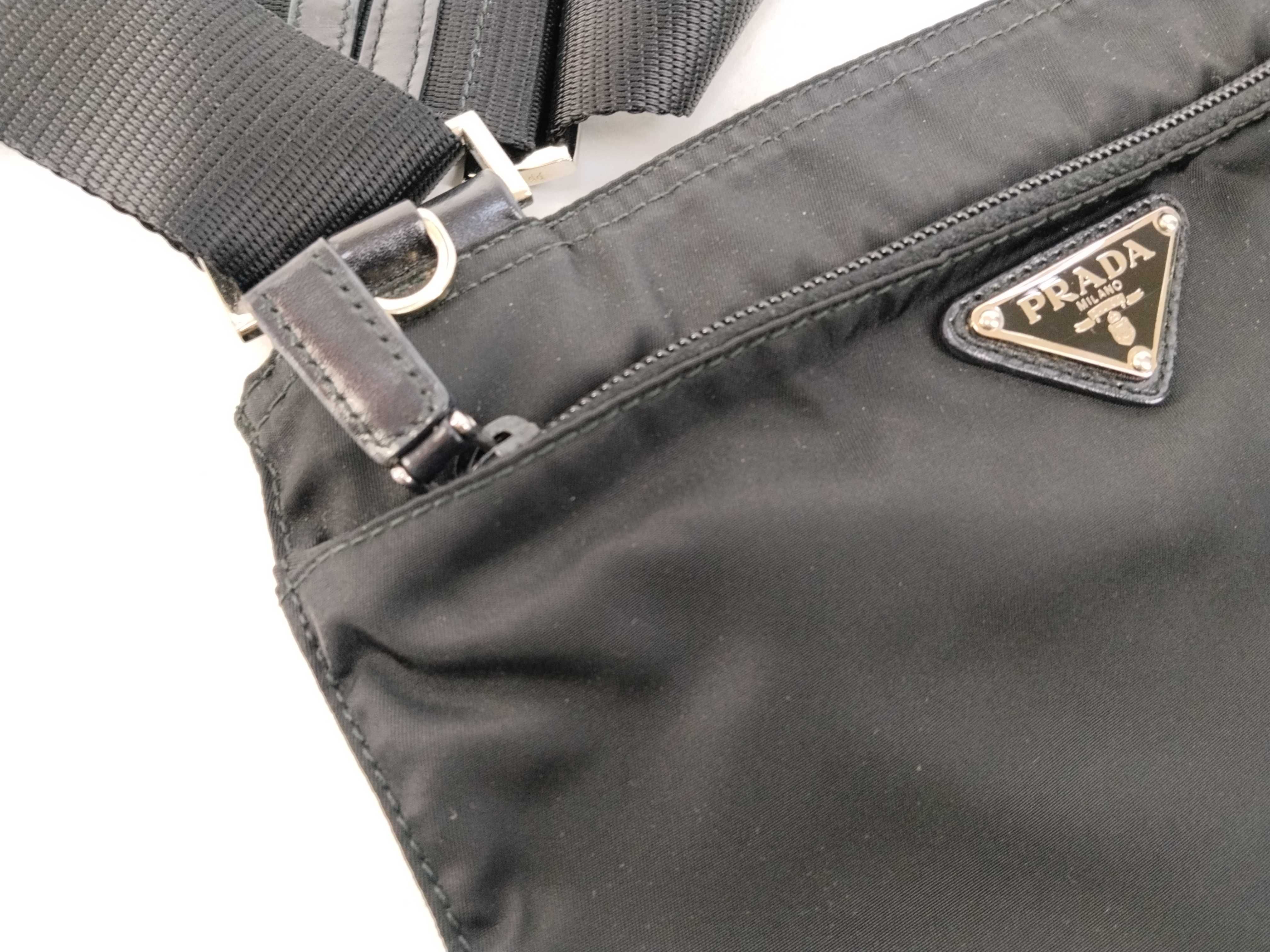 Nylon Shoulder Bag, Black Nylon Shoulder Bag — view 8