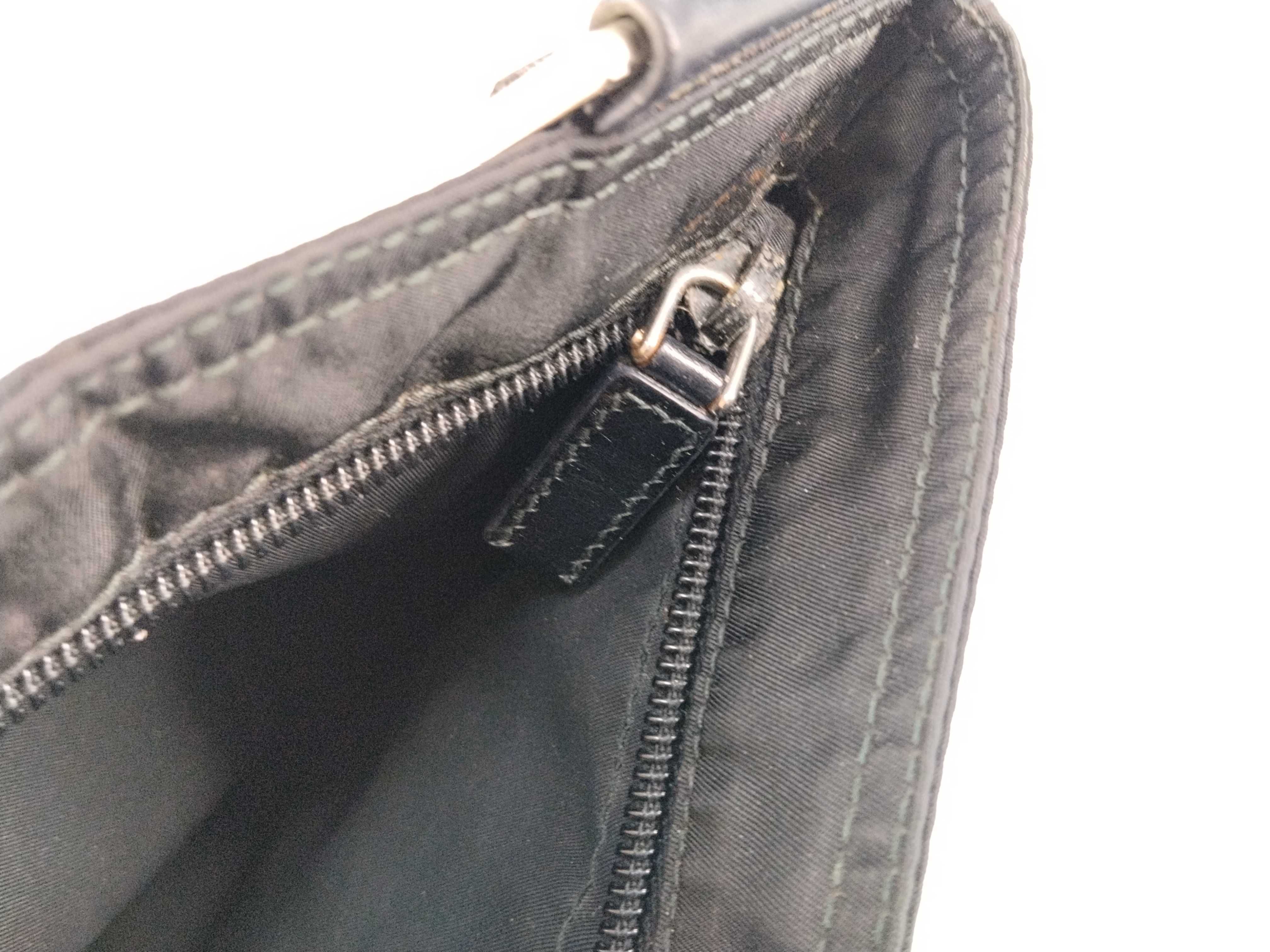 Nylon Shoulder Bag, Black Nylon Shoulder Bag — view 9
