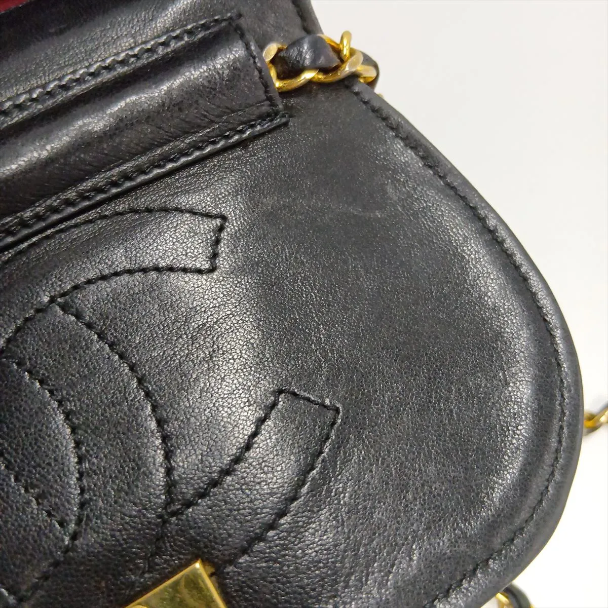 Matelassé Lambskin Chain Shoulder Bag, Paris Limited Edition, Black with Gold Hardware, 3118752, Series 3 — view 14