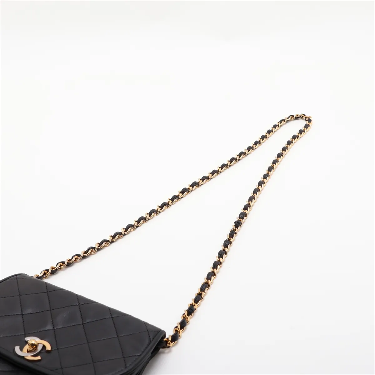 Matelassé Lambskin Chain Shoulder Bag, Paris Limited Edition, Black with Gold Hardware, 3118752, Series 3 — view 5