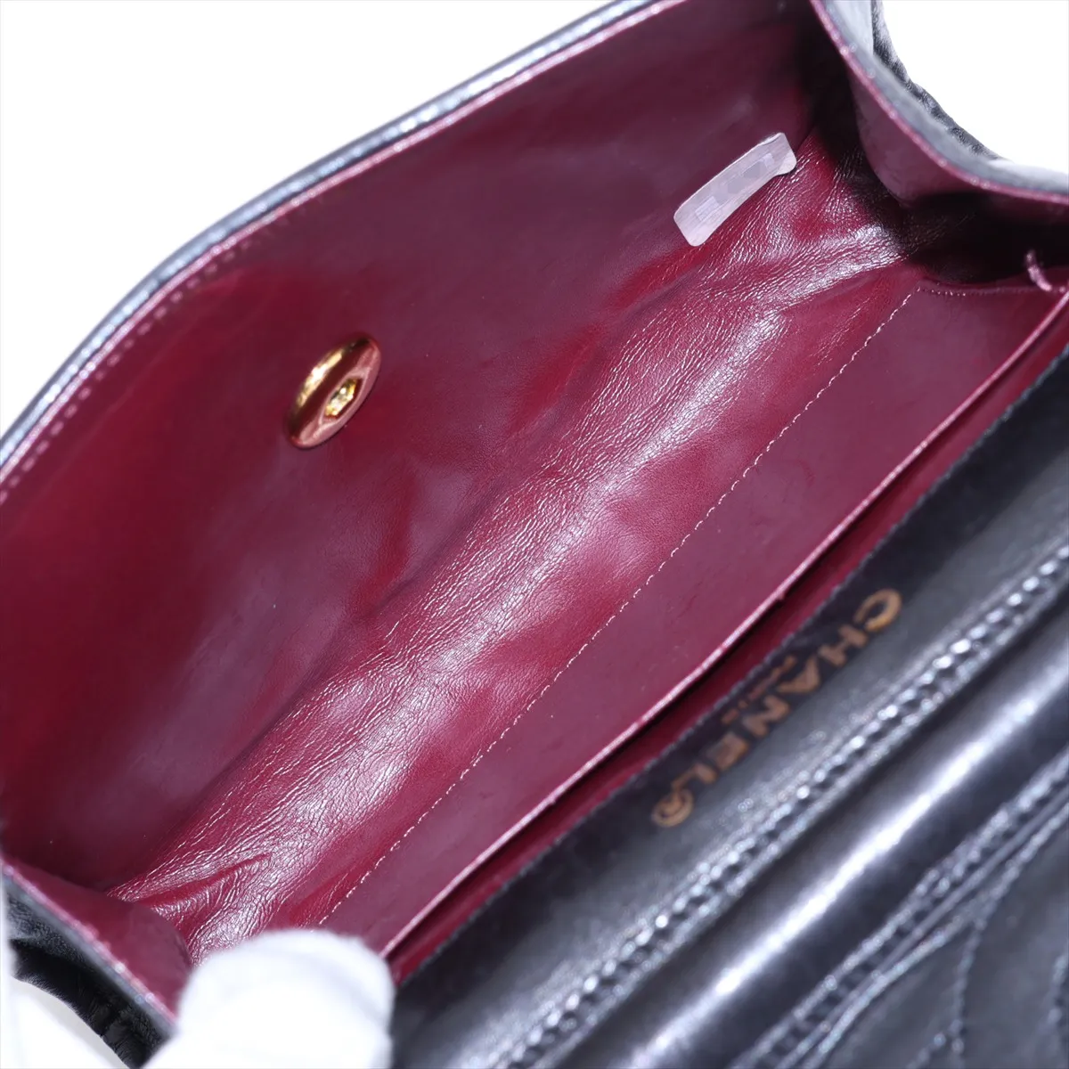 Matelassé Lambskin Chain Shoulder Bag, Paris Limited Edition, Black with Gold Hardware, 3118752, Series 3 — view 6