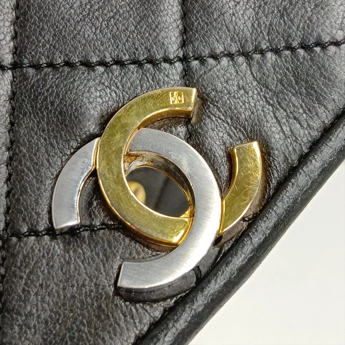 Matelassé Lambskin Chain Shoulder Bag, Paris Limited Edition, Black with Gold Hardware, 3118752, Series 3 — view 9