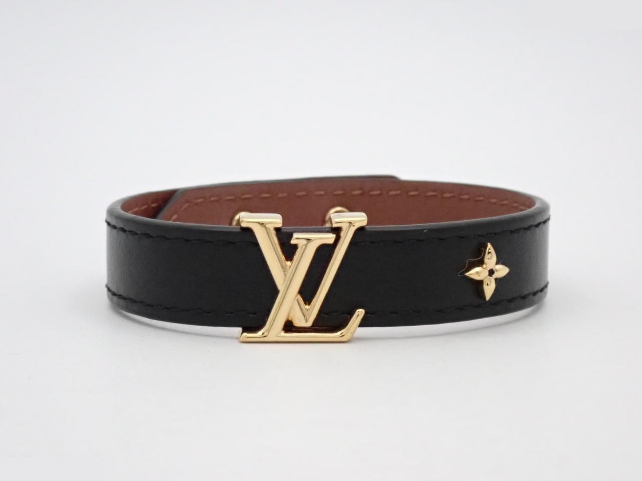 Monogram leather (small items), bracelets, bangles (leather and fabric), iconic.