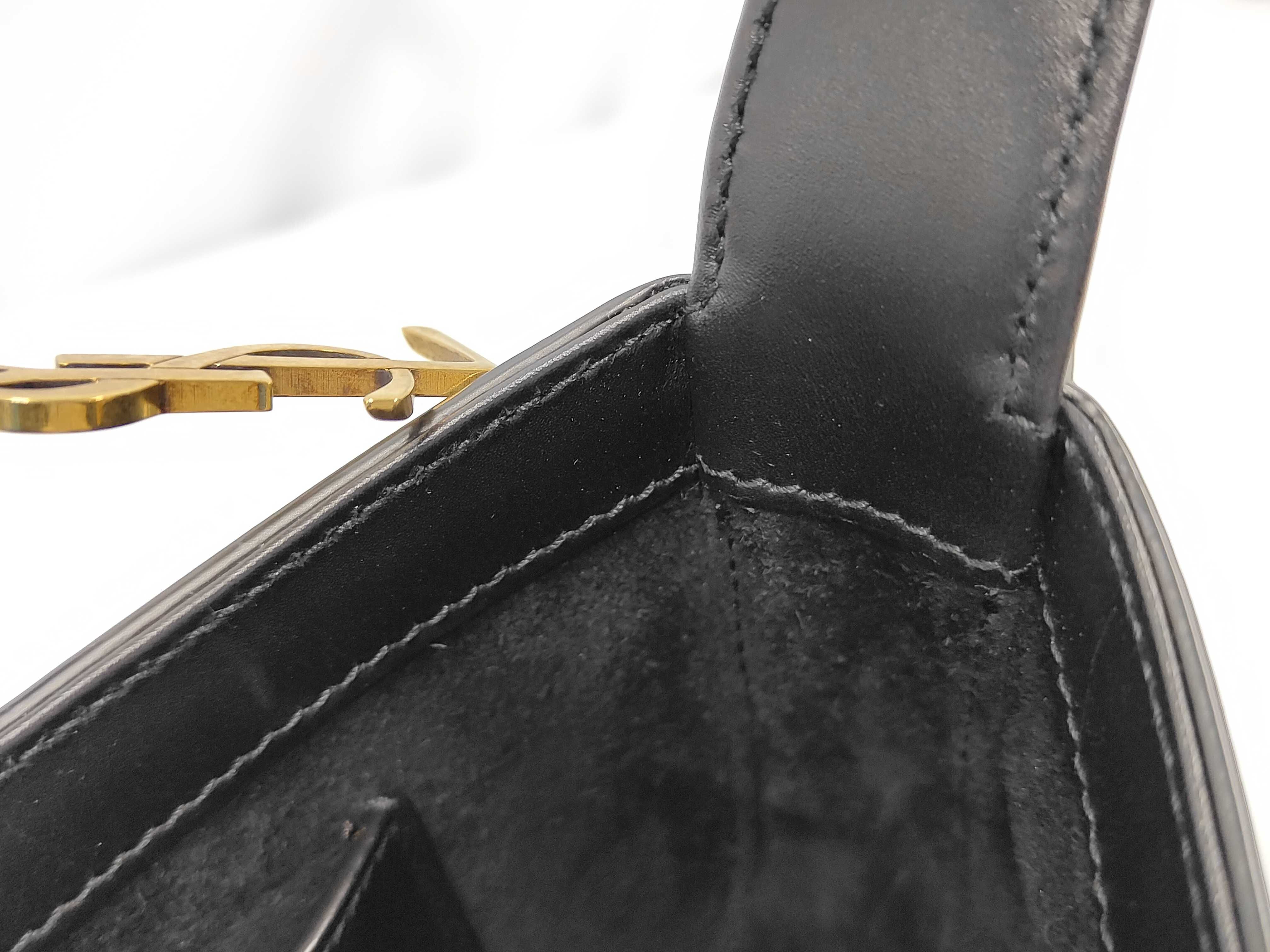 LE5A7 Hobo Mini Black Gold Handbag 7103182R20 — view 10