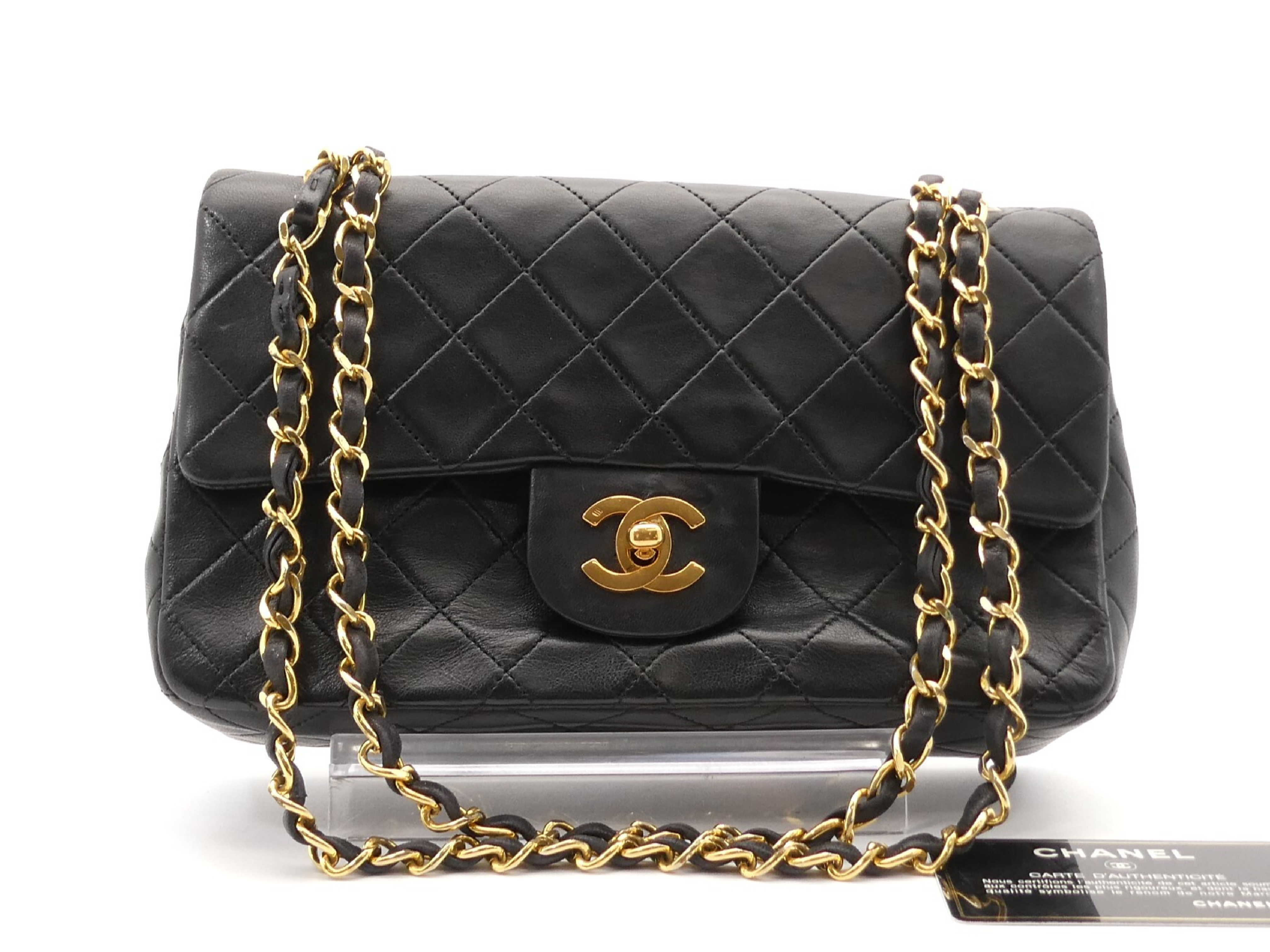 Matelassé Coco Mark Double Flap Double Chain Shoulder Bag