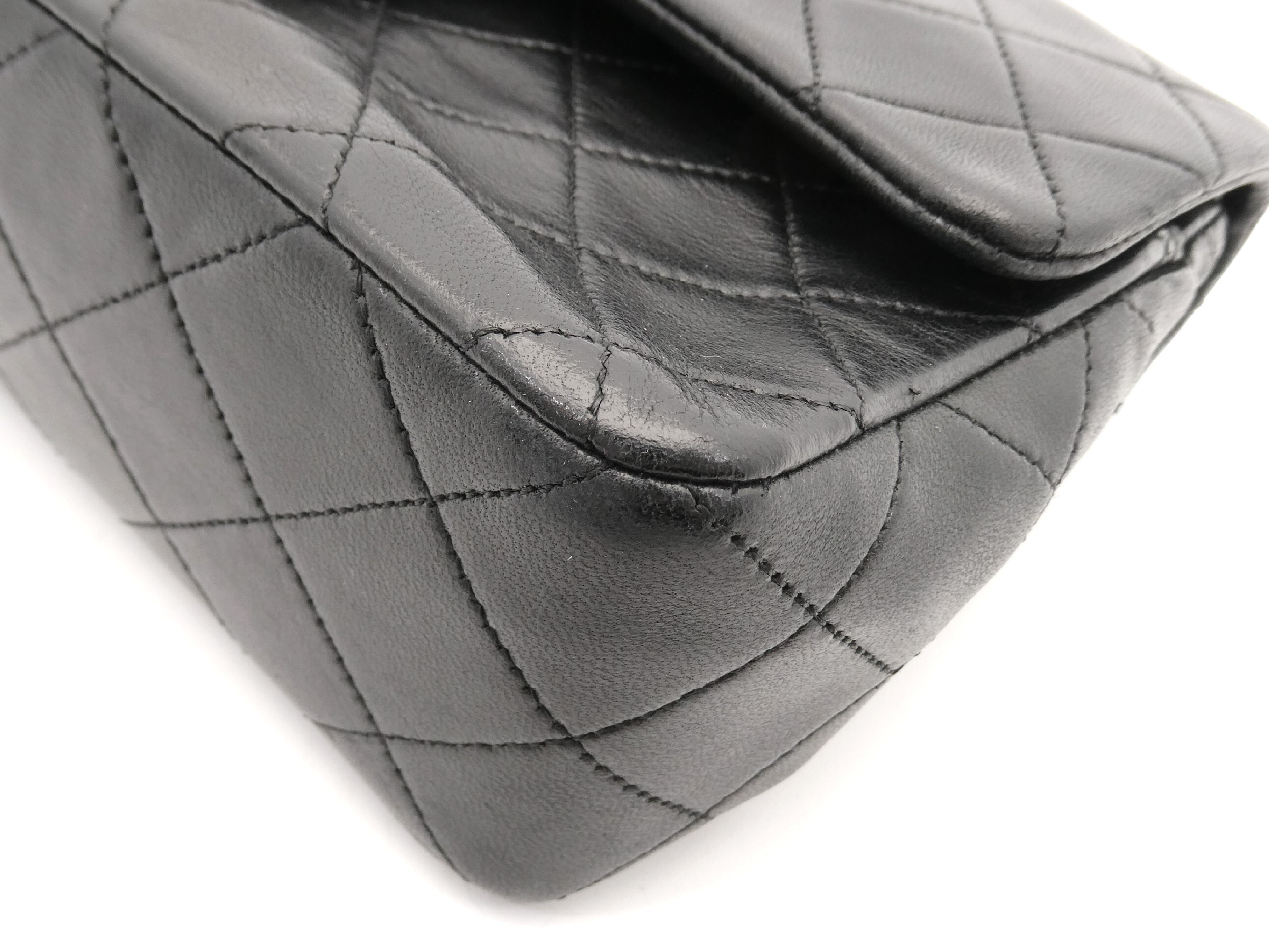 Matelassé Coco Mark Double Flap Double Chain Shoulder Bag — view 10