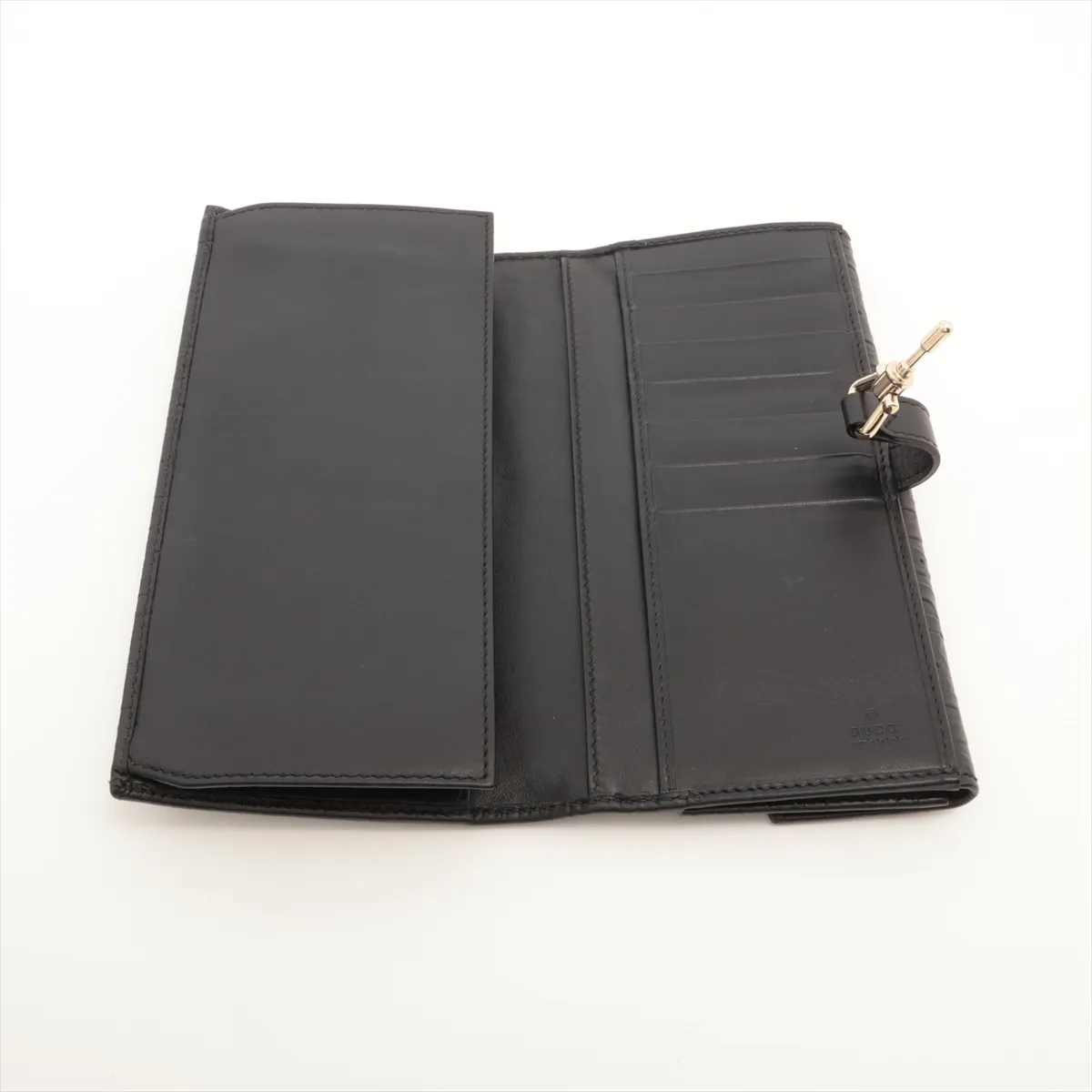 New Jackie Leather Round Zip Wallet, Black, 141430 — view 3