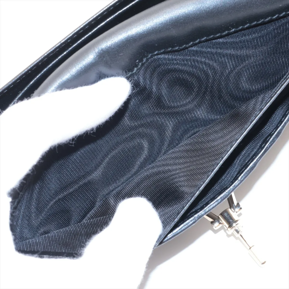 New Jackie Leather Round Zip Wallet, Black, 141430 — view 6