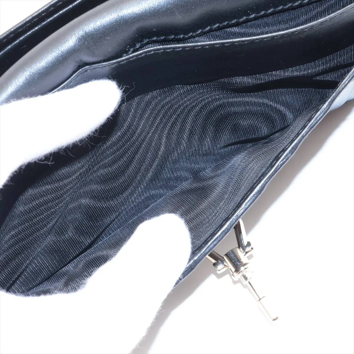 New Jackie Leather Round Zip Wallet, Black, 141430 — view 7