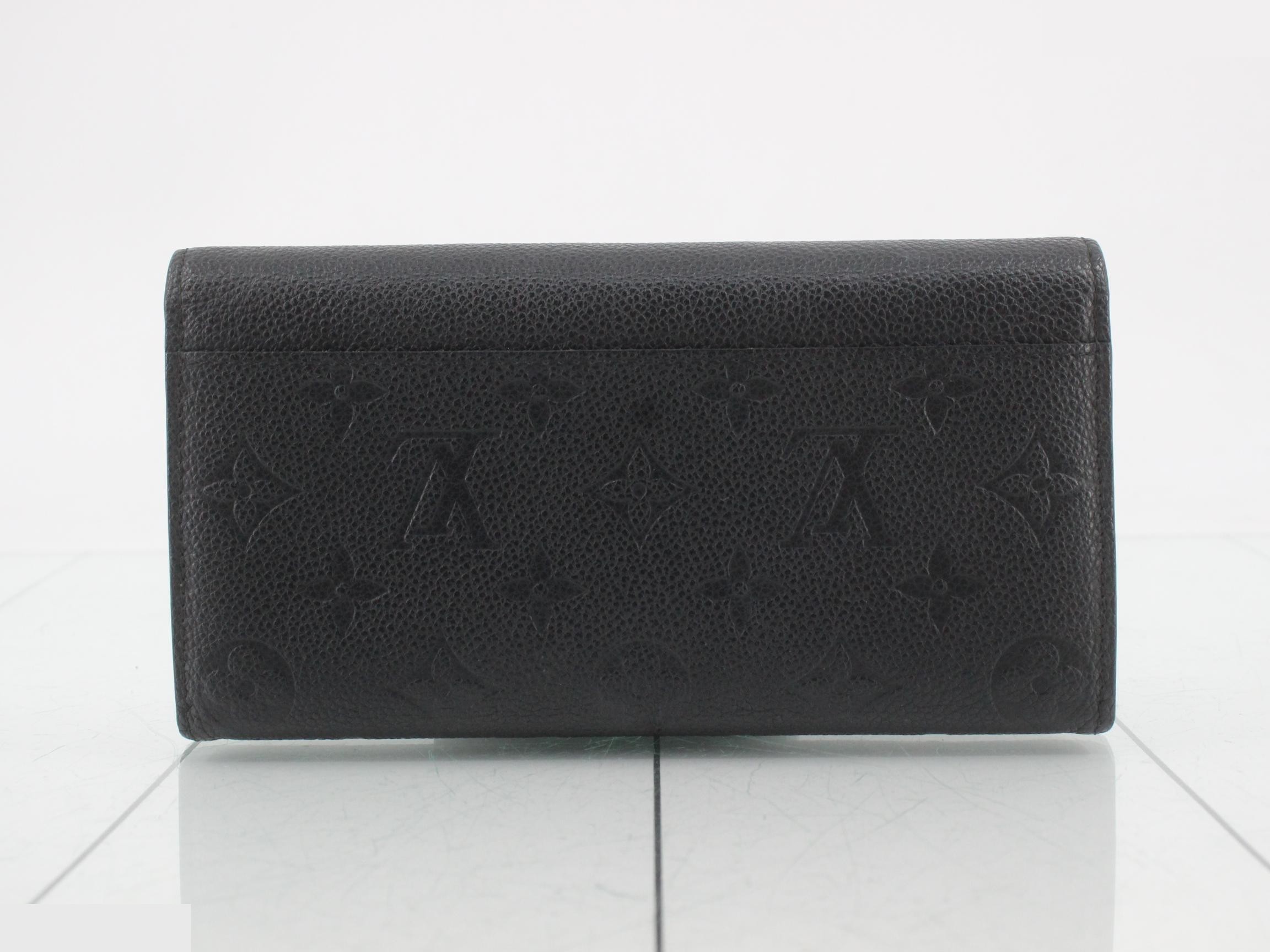 Monogram Empreinte Portefeuille Sarah Noir Bi-fold Long Wallet — view 2