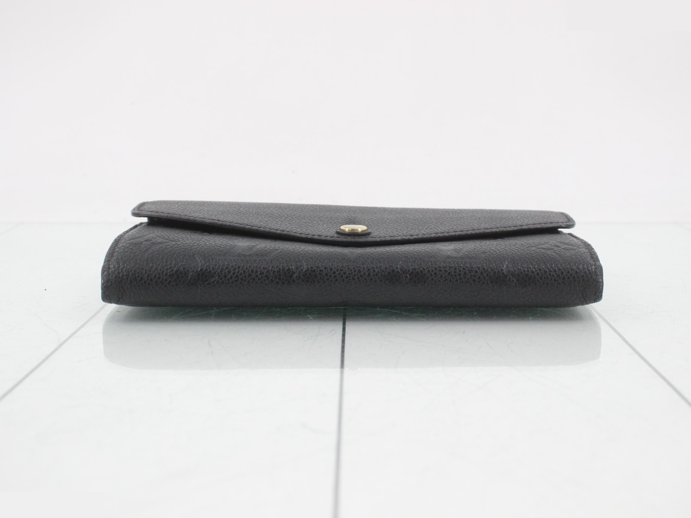 Monogram Empreinte Portefeuille Sarah Noir Bi-fold Long Wallet — view 3