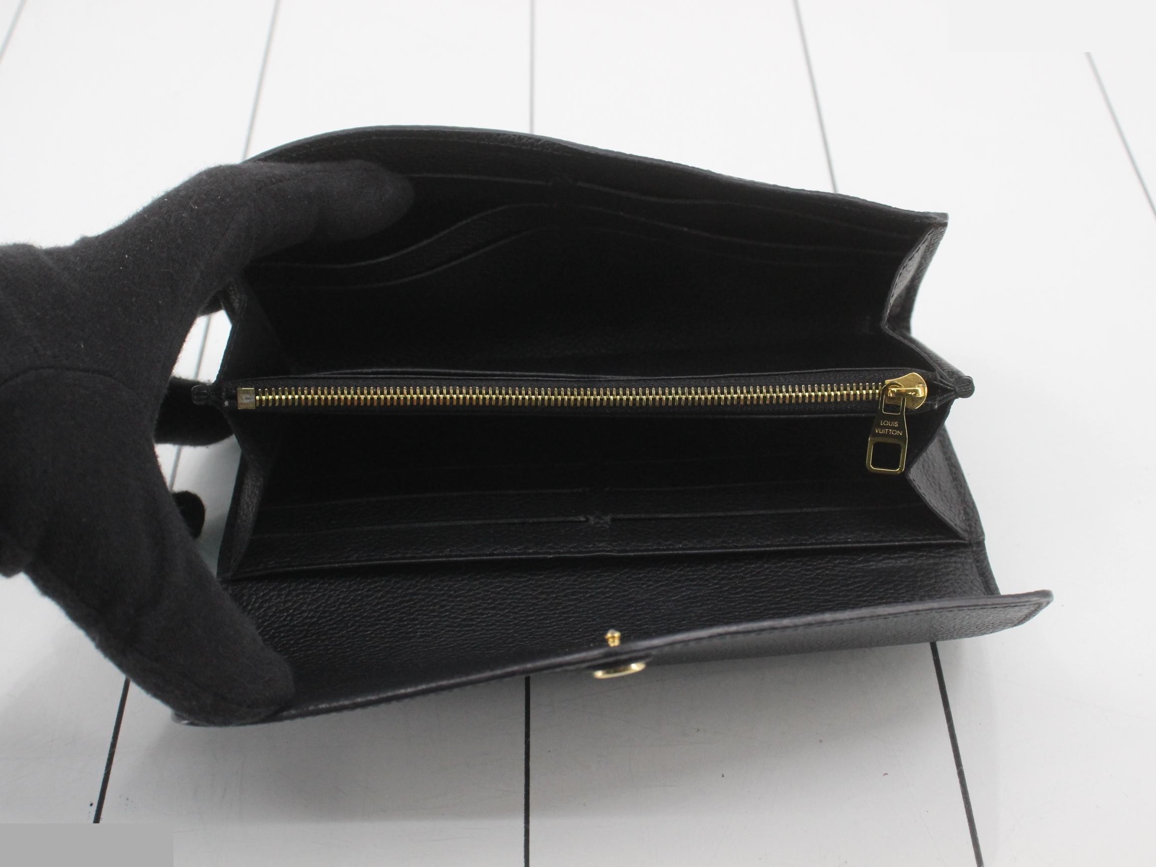 Monogram Empreinte Portefeuille Sarah Noir Bi-fold Long Wallet — view 4