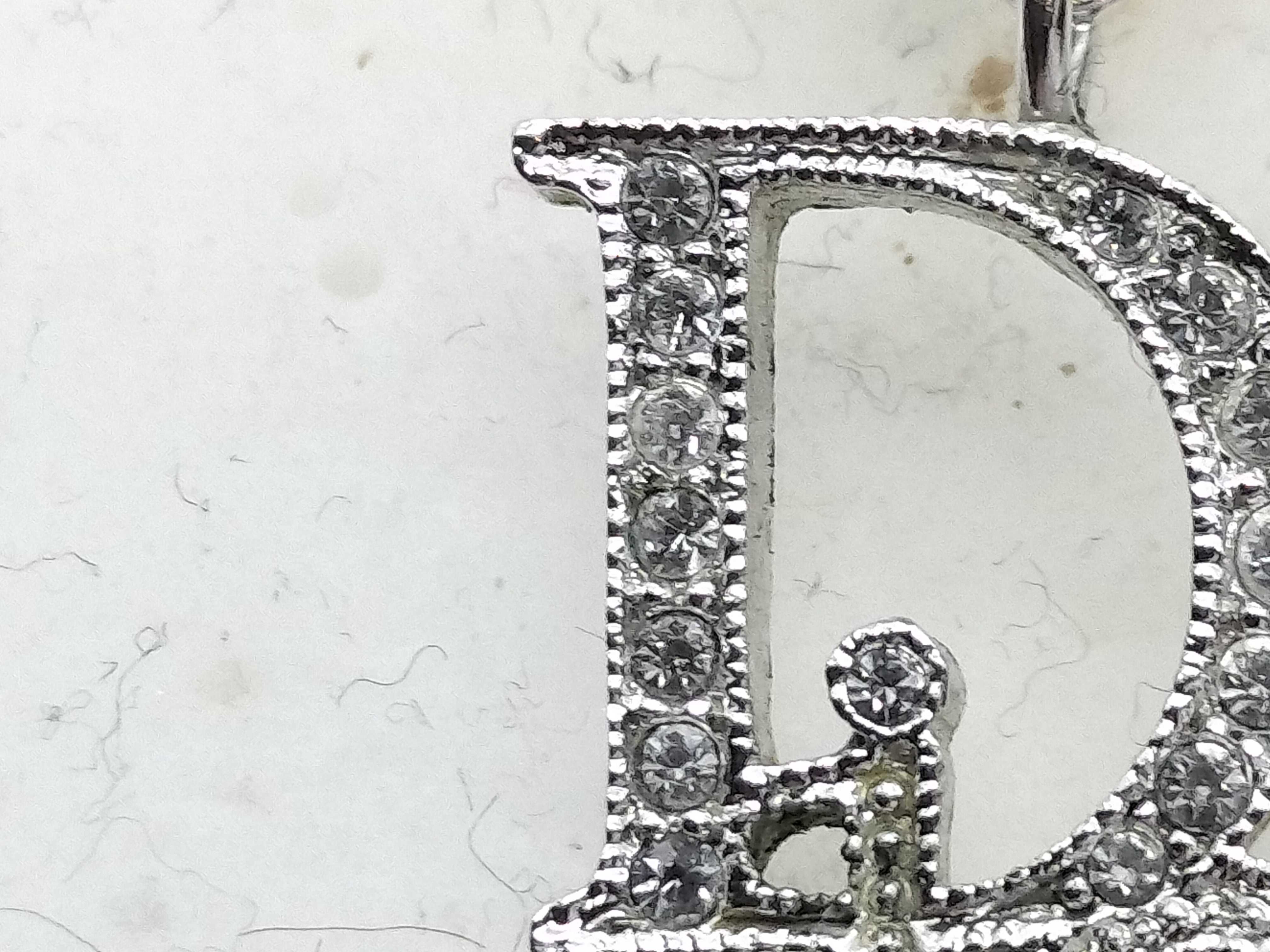 logo rhinestone earrings — view 2