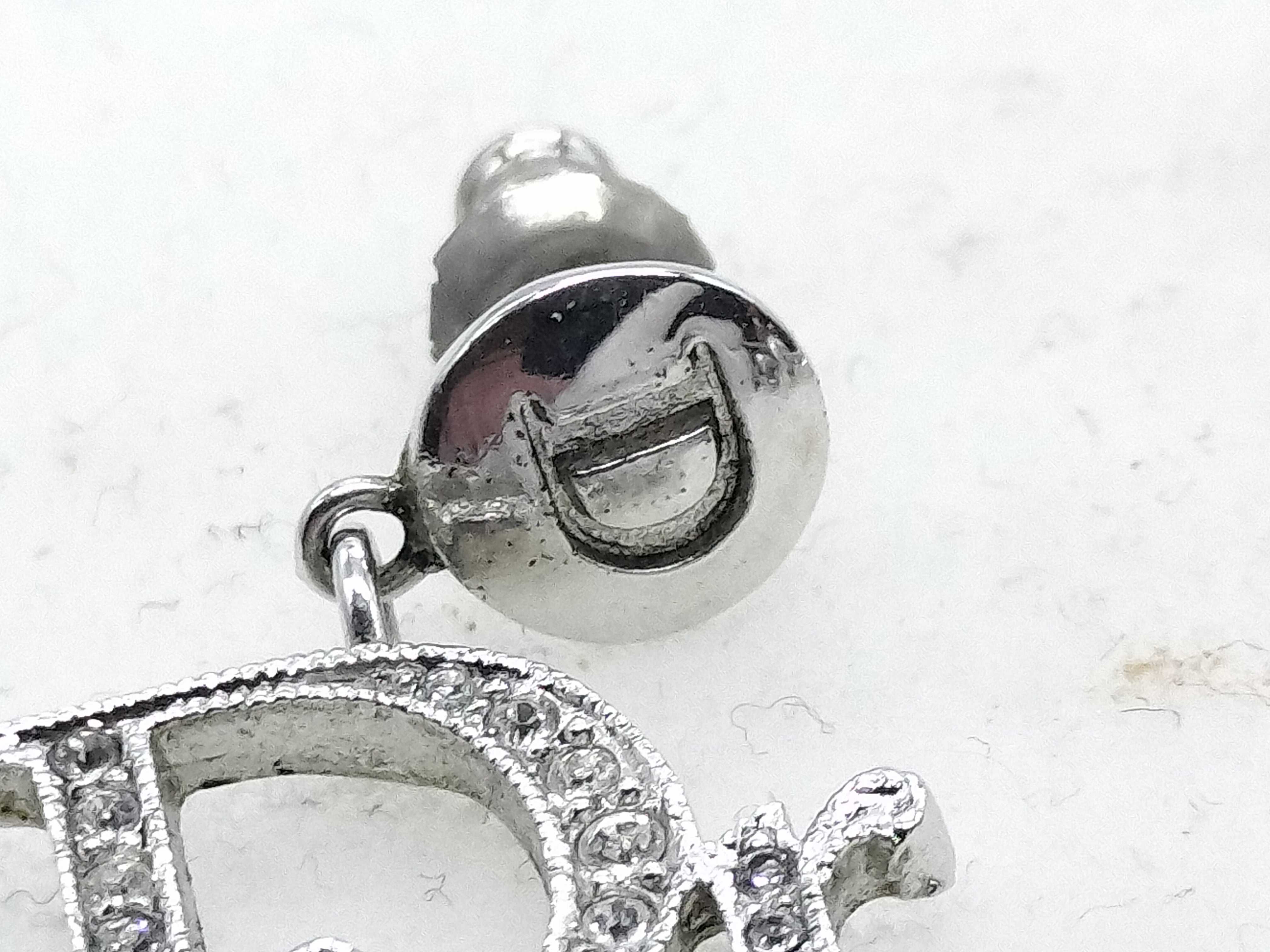 logo rhinestone earrings — view 7